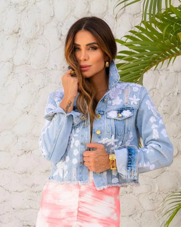 Jaqueta Bordada Linha Branca