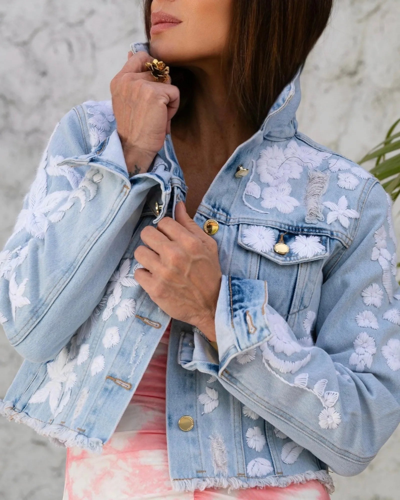 Jaqueta Bordada Linha Branca