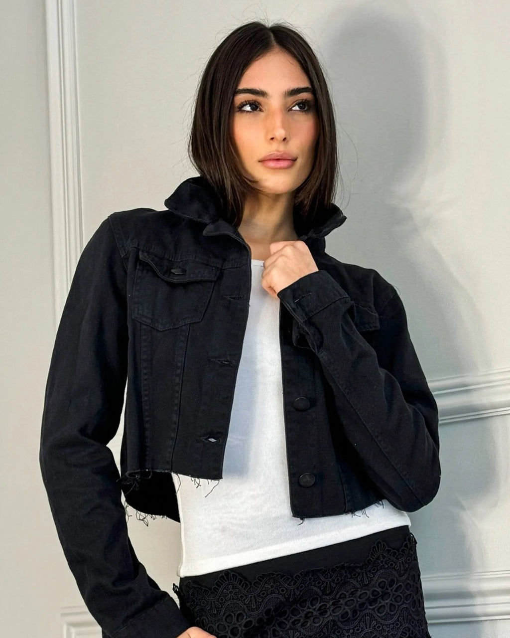 Jaqueta Just Live Life Black PRETO