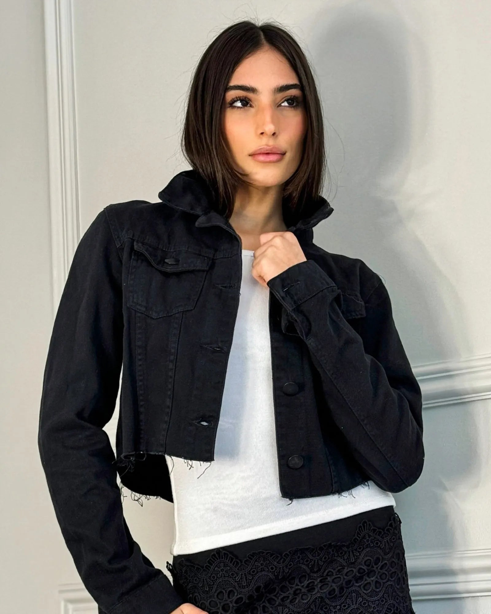 Jaqueta Just Live Life Black PRETO