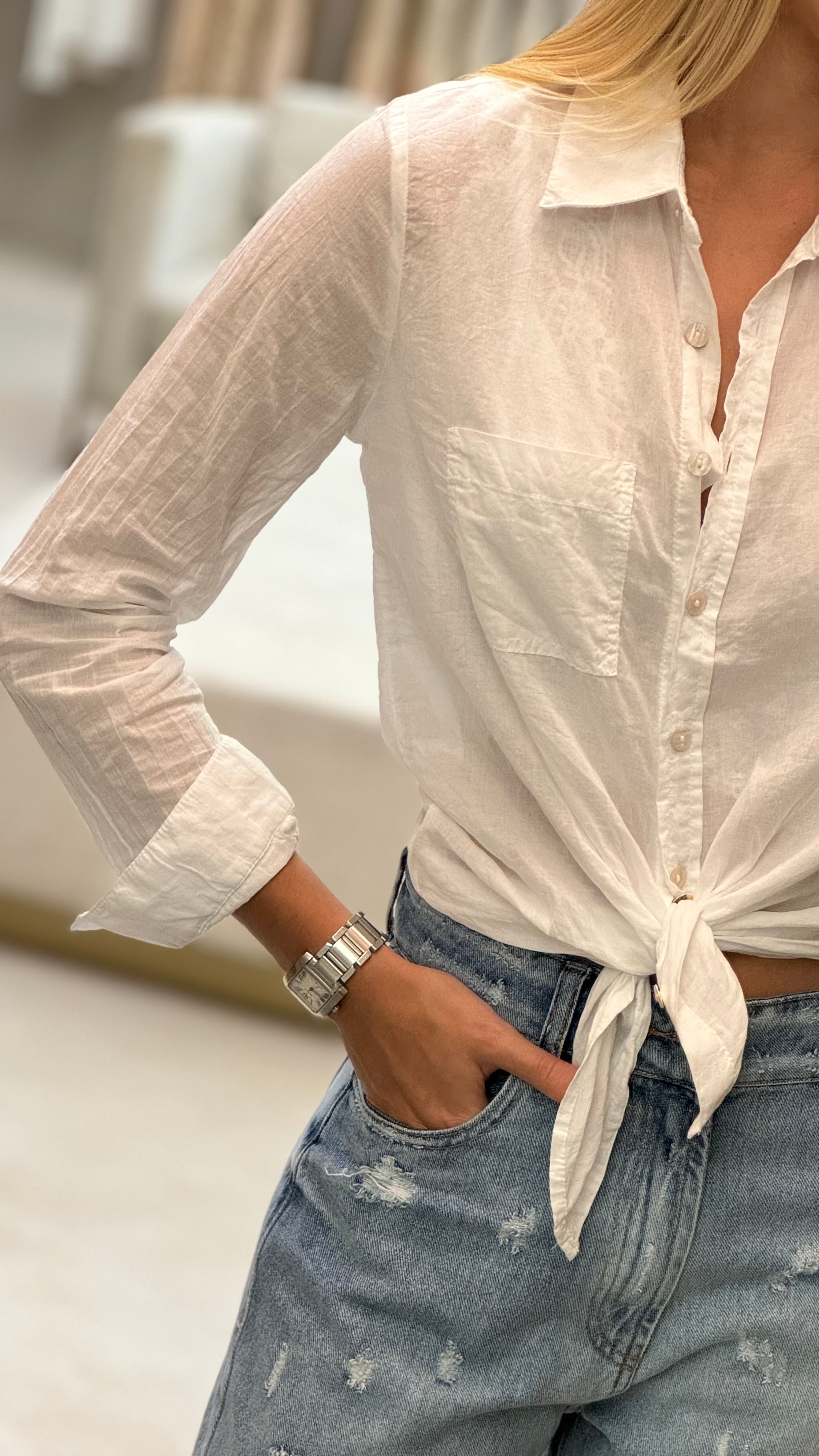 Camisa Manga Longa Amassadinha