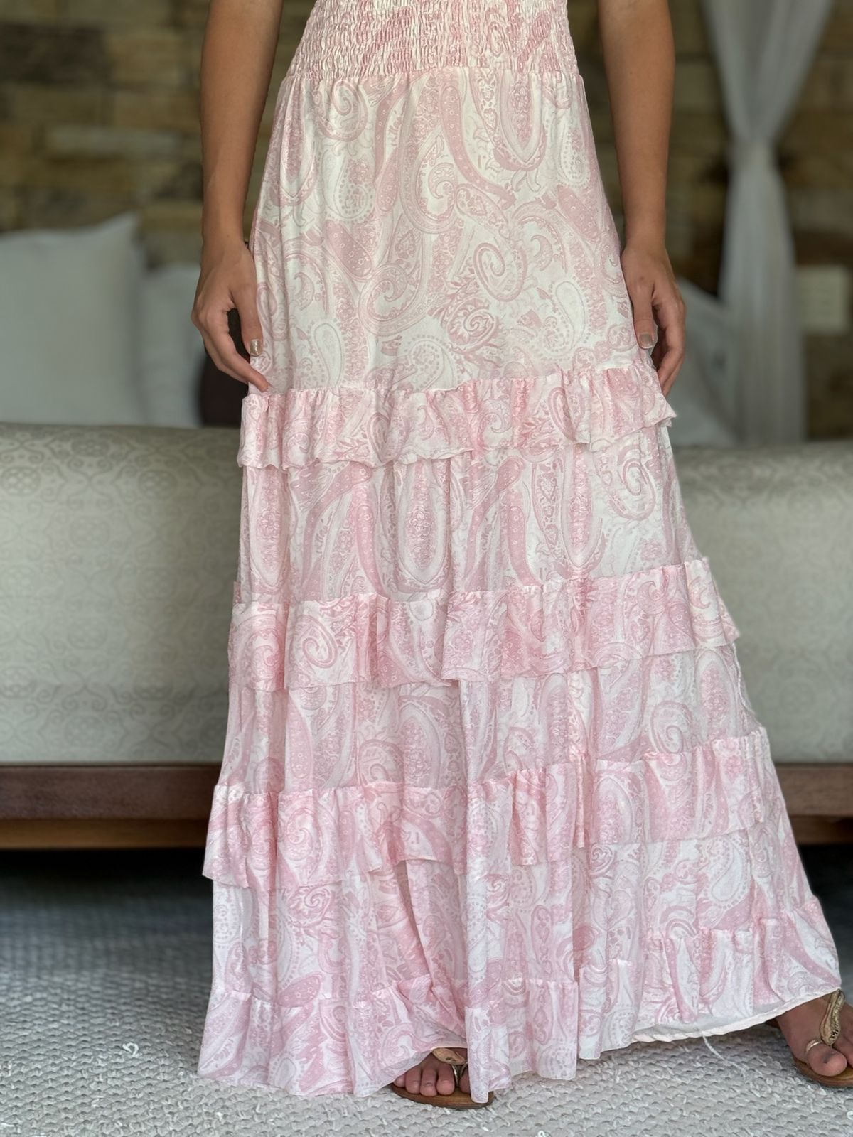 Vestido Tomara Que Caia Em Lastex Estampado