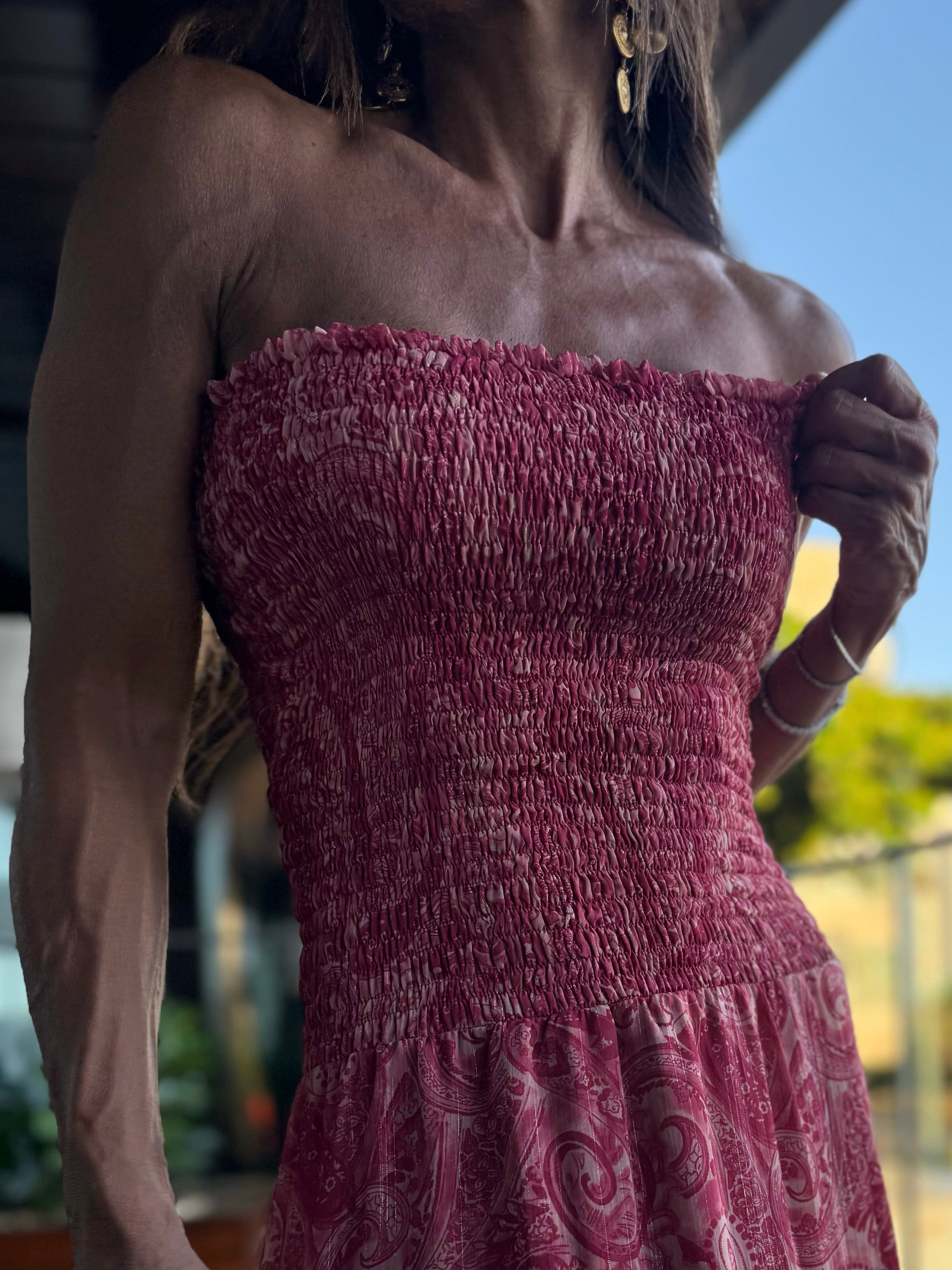 Vestido Tomara Que Caia Em Lastex Estampado
