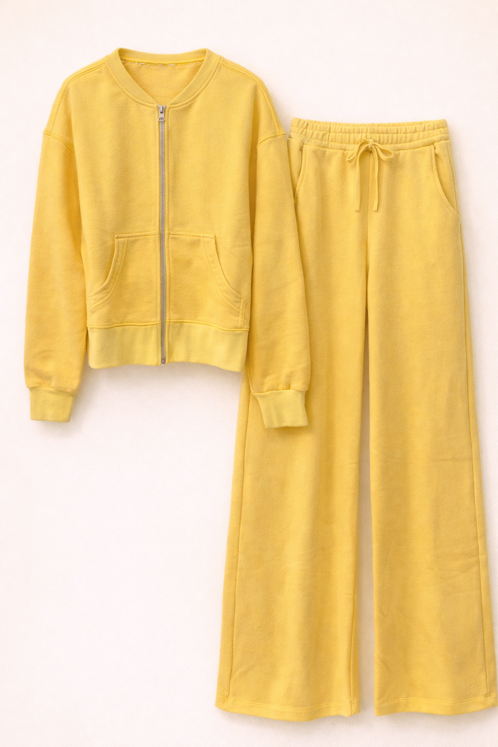 Conjunto Moletom Calça Pantalona casaco e ziper