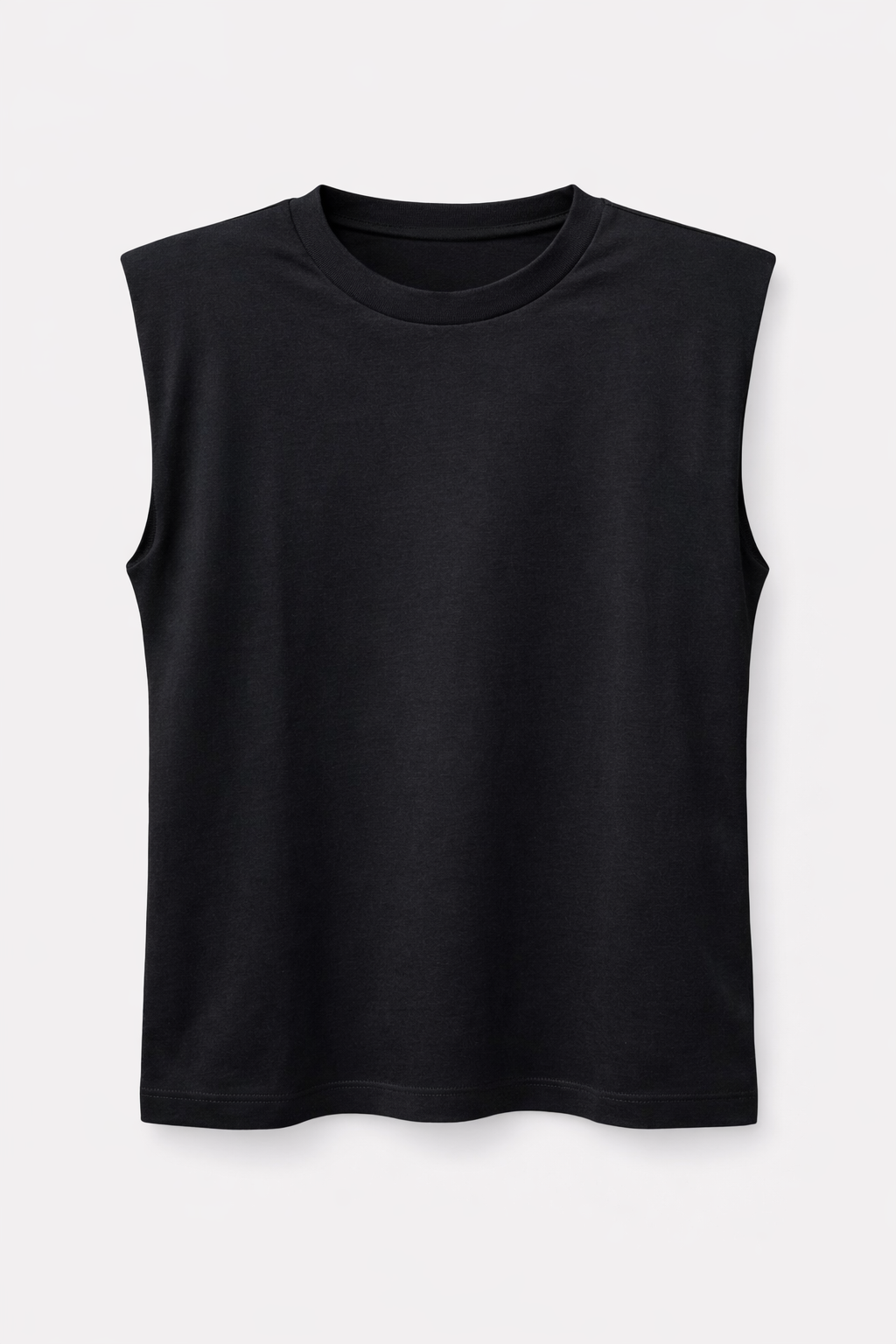 Blusa sem manga com ombreira