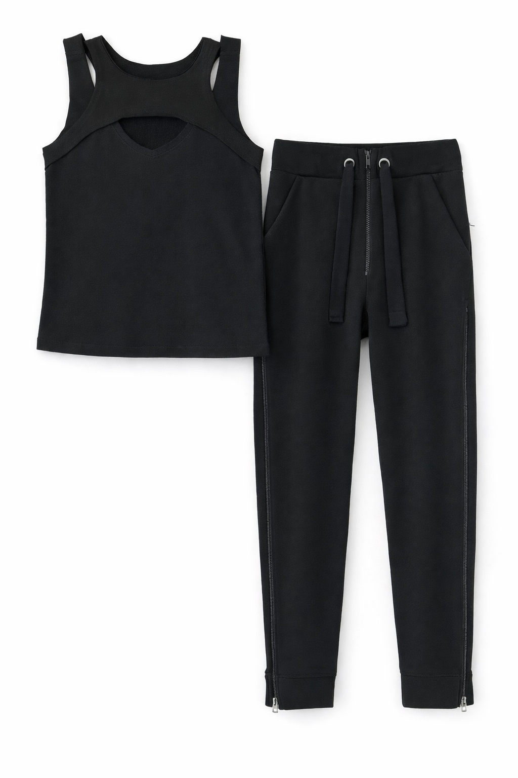 Conjunto De Moletom recorte com ziper