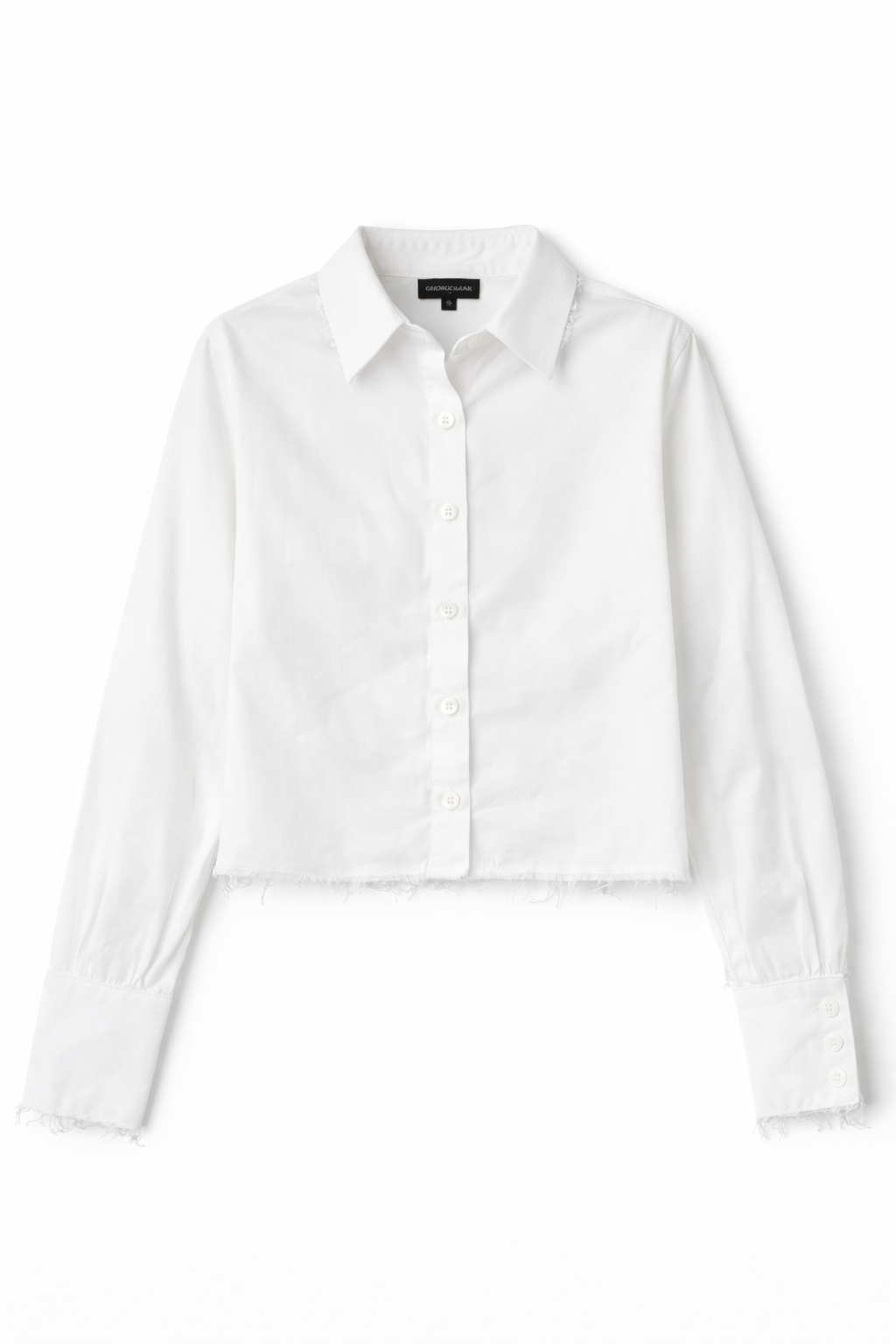 Camisa cropped Tricoline