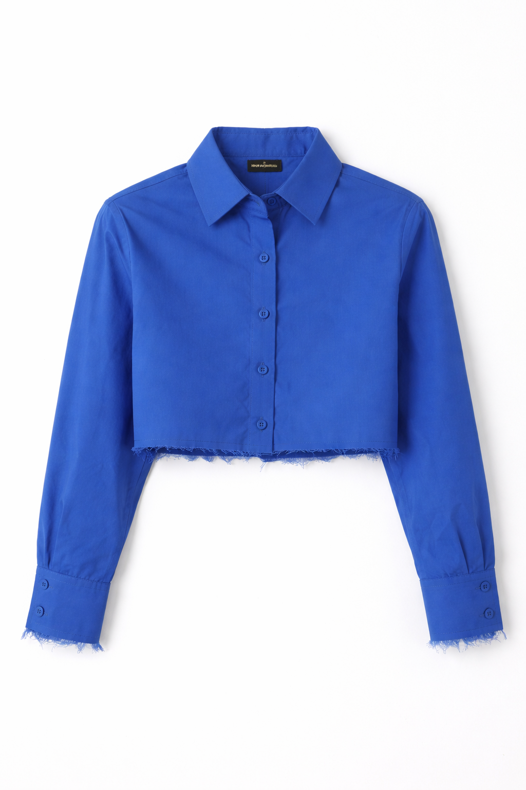 Camisa cropped Tricoline