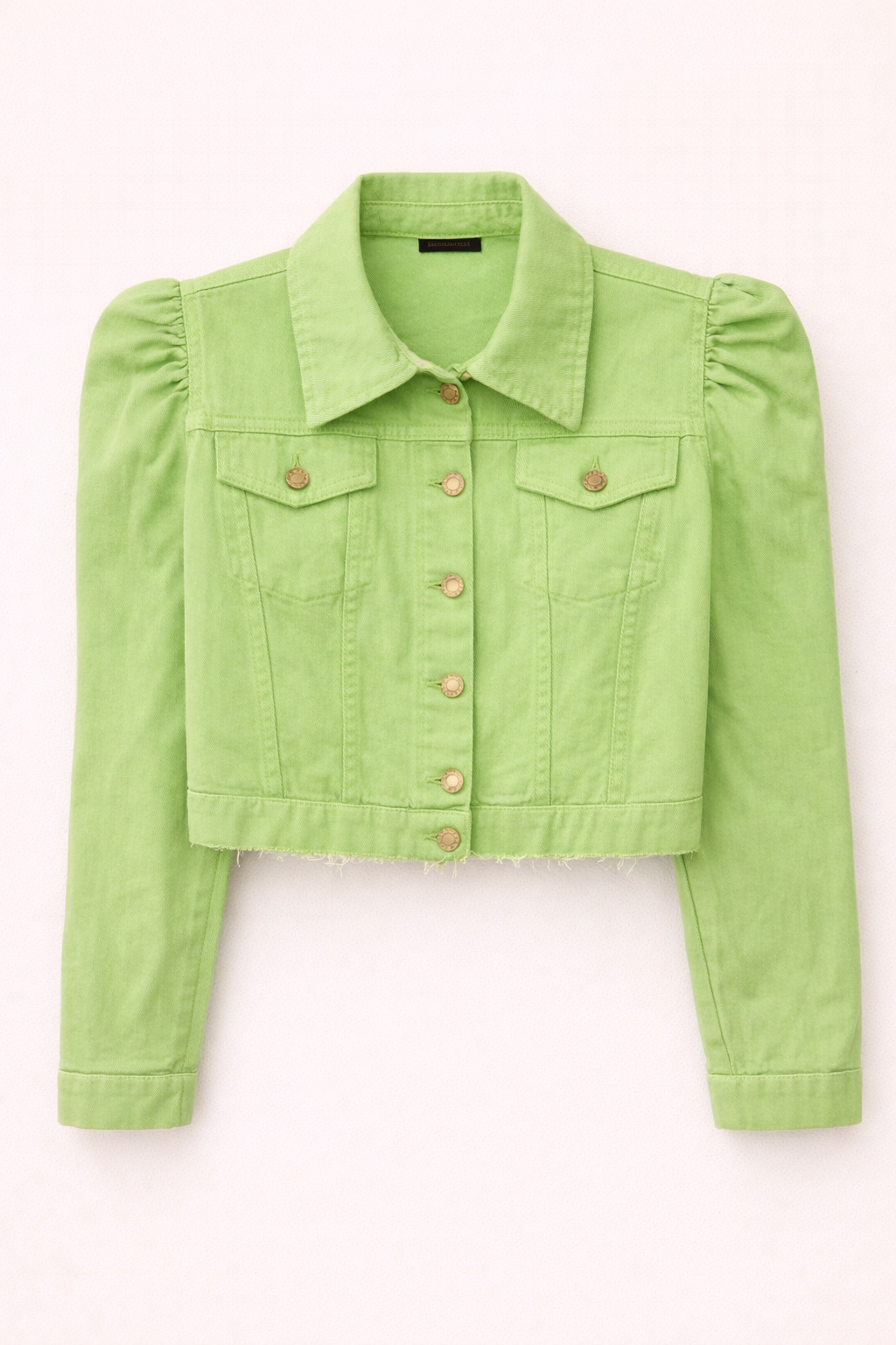 Jaqueta Jeans Manga Bufante