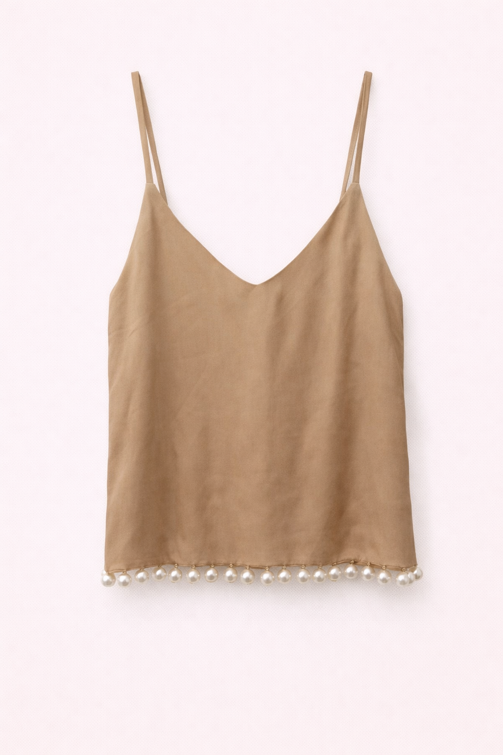 Blusa alcinha perolas na barra