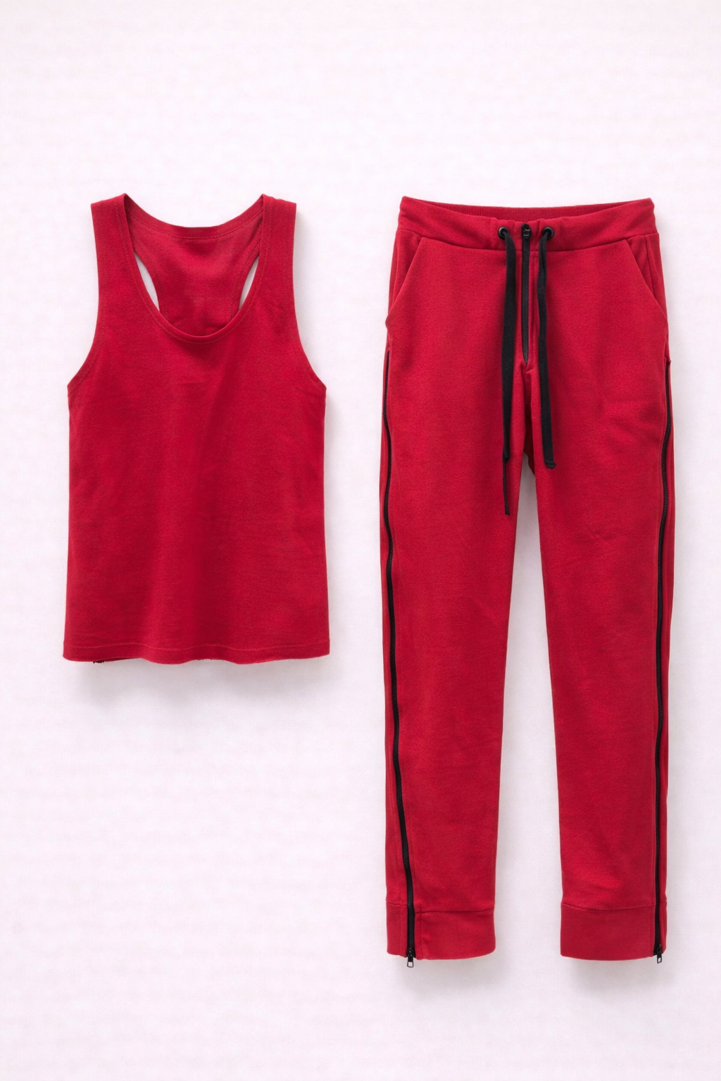 Conjunto De Moletom recorte com ziper