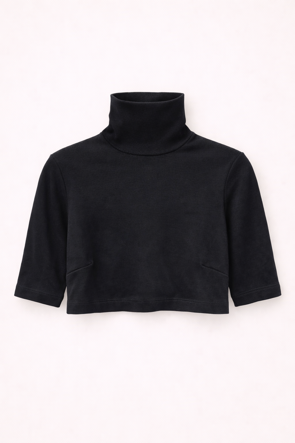 Cropped Gola Alta Com Ziper