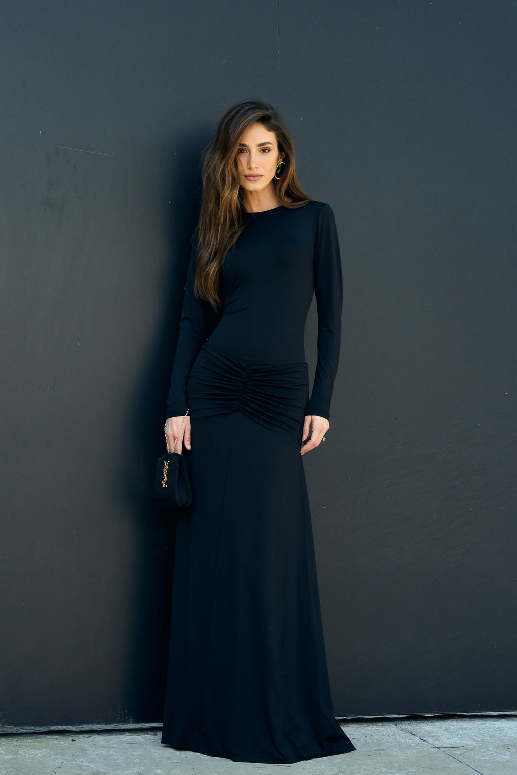 Conjunto Manga Longa Malha Fria Franzido