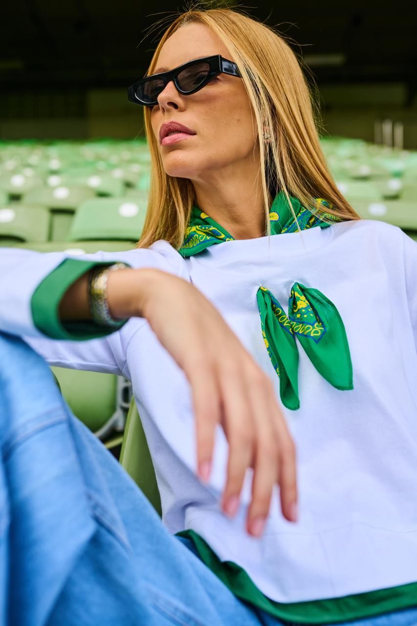 Blusa Copa Manga Longa com Bandana