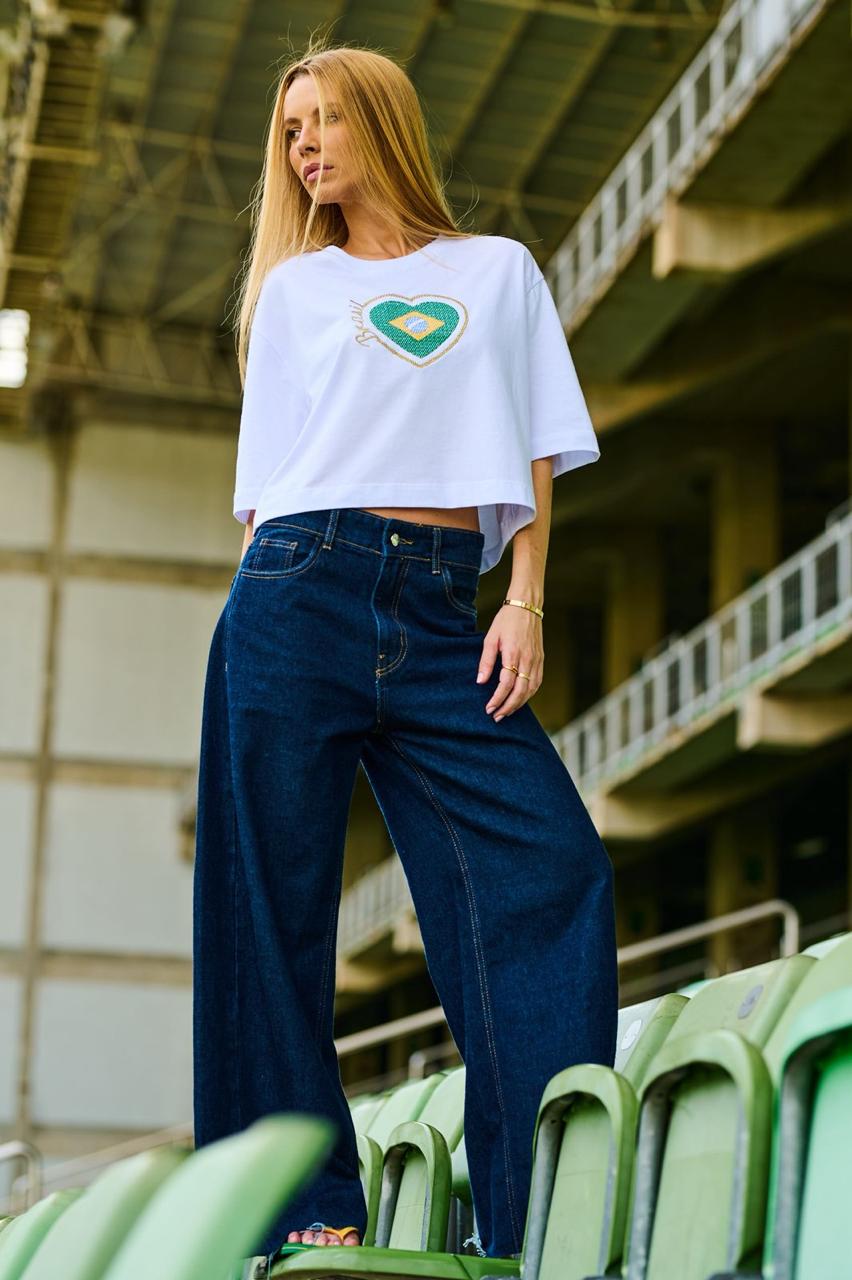 Blusa Copa com Coração Bordado