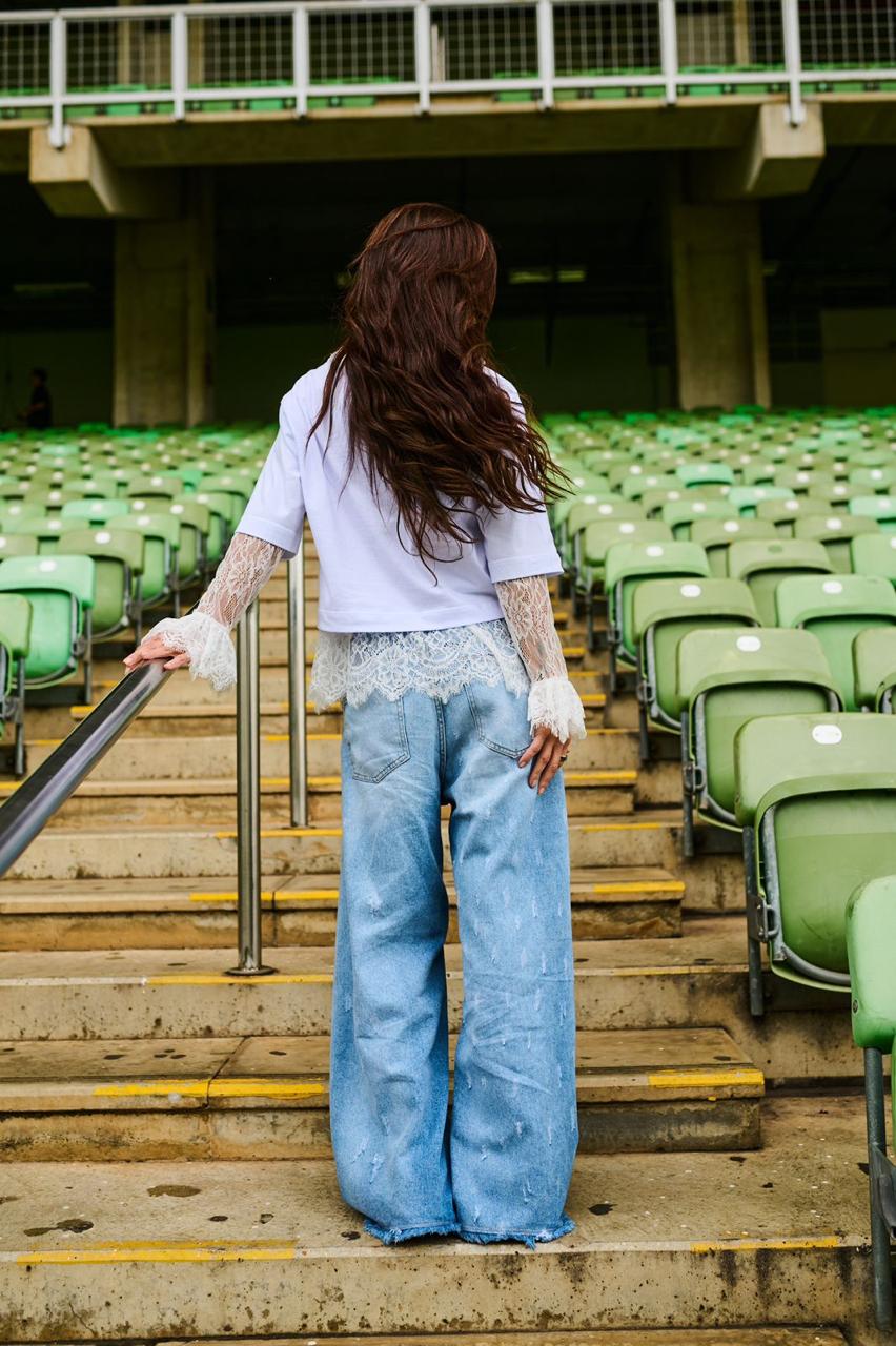 Blusa Copa com Coração Bordado