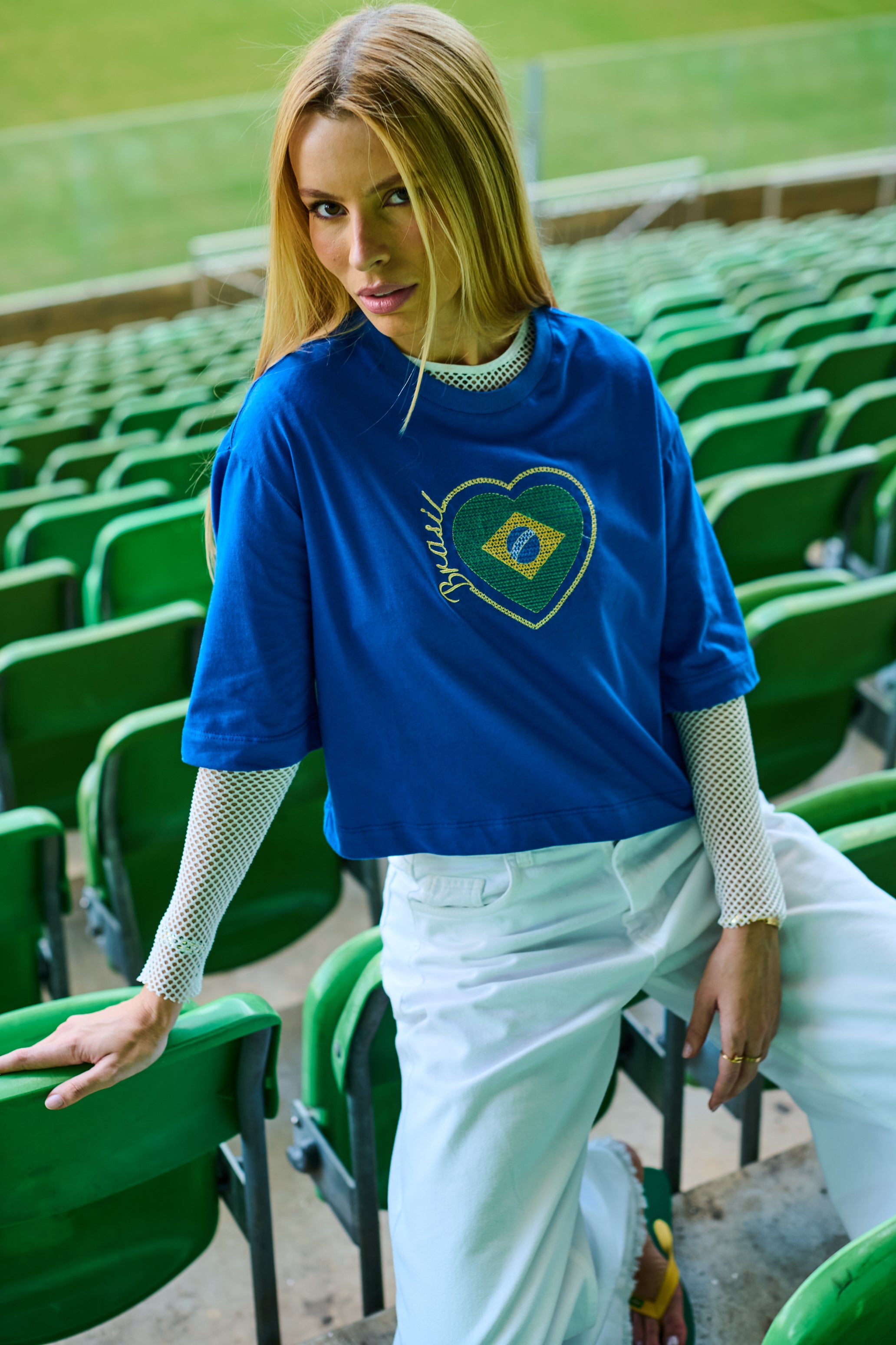 Blusa Copa com Coração Bordado