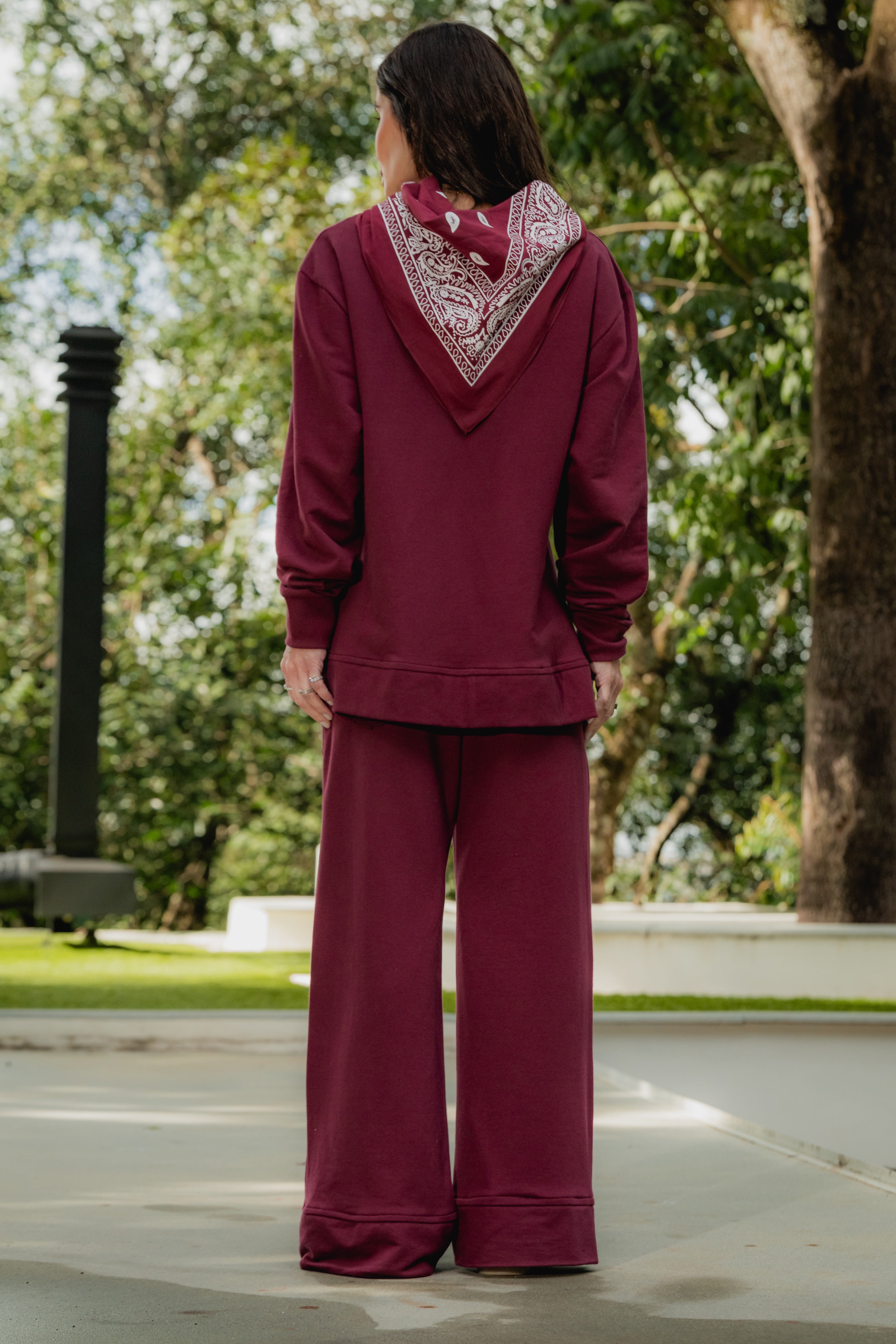 Conjunto Moletom Calça Pantalona com Bandana Avulsa