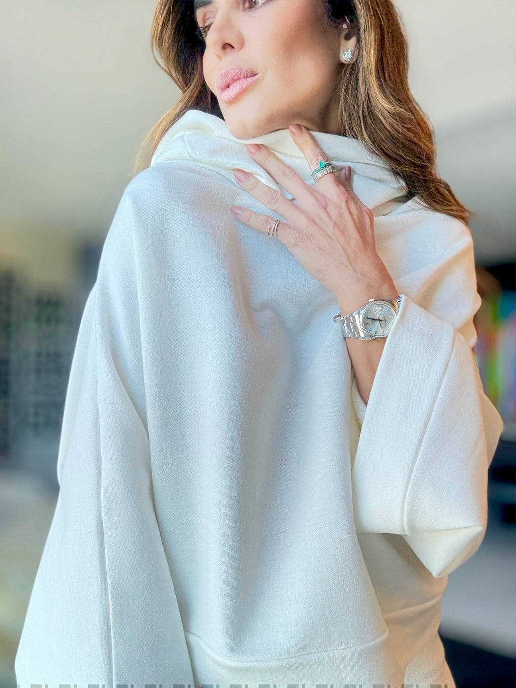 Conjunto De Moletom Blusa Ampla E Calça Pantalona