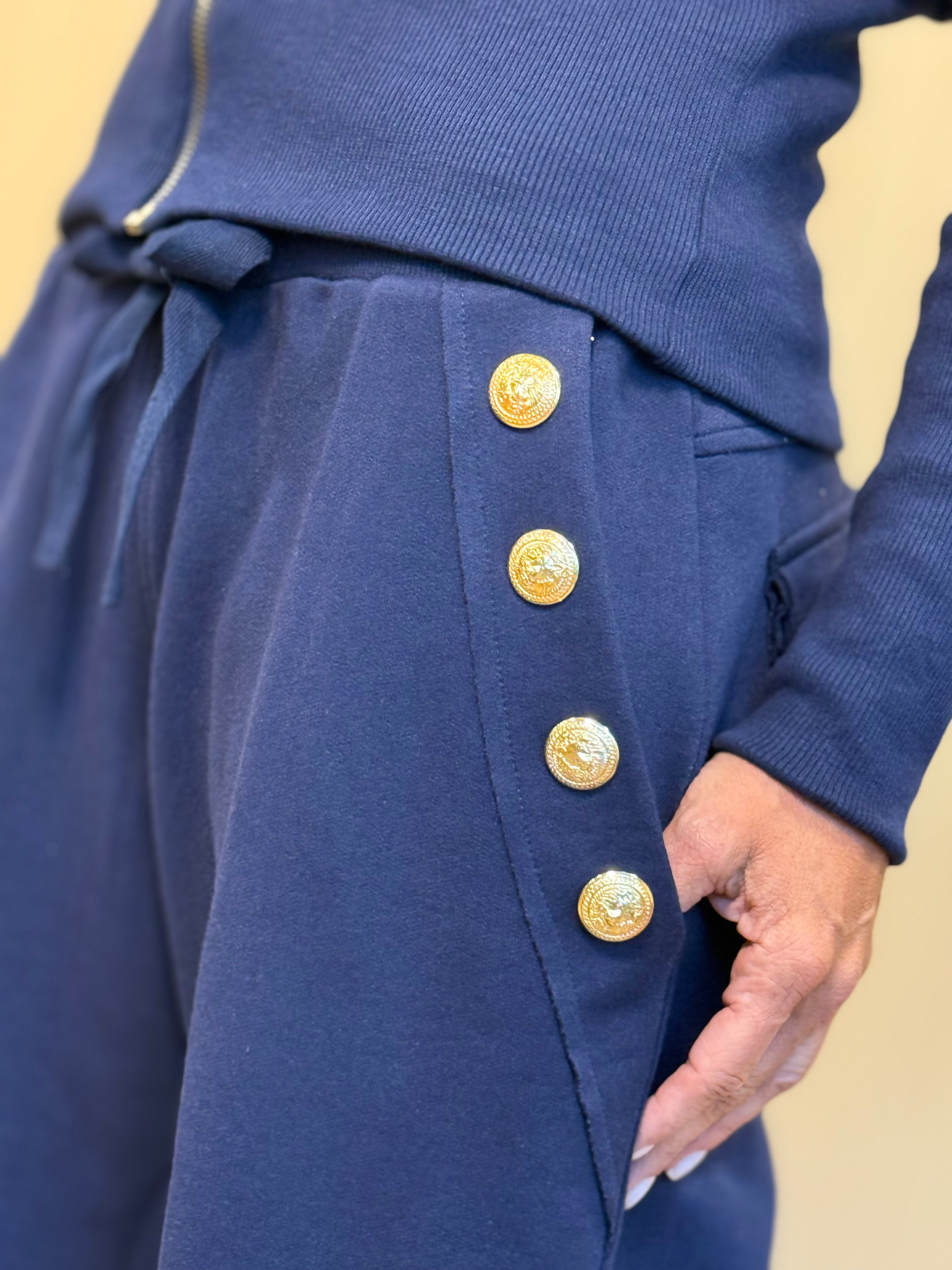 Conjunto Moletom Pantalona Com Detalhes Em Ribana