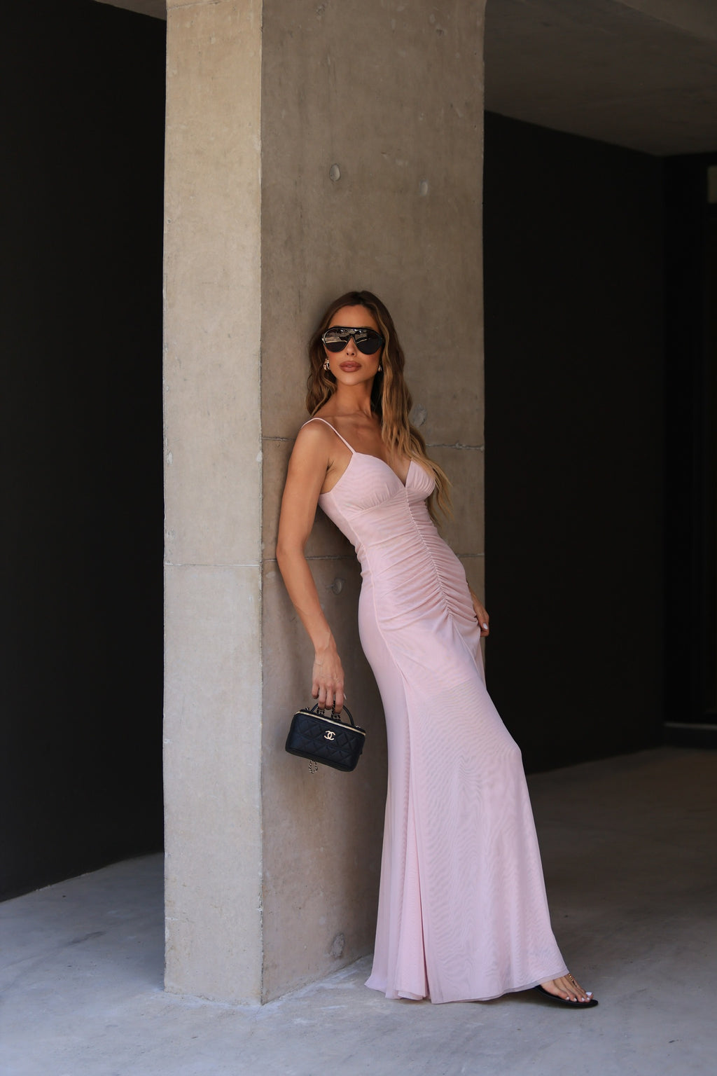 Vestido De Tule De Alcinha Franzido