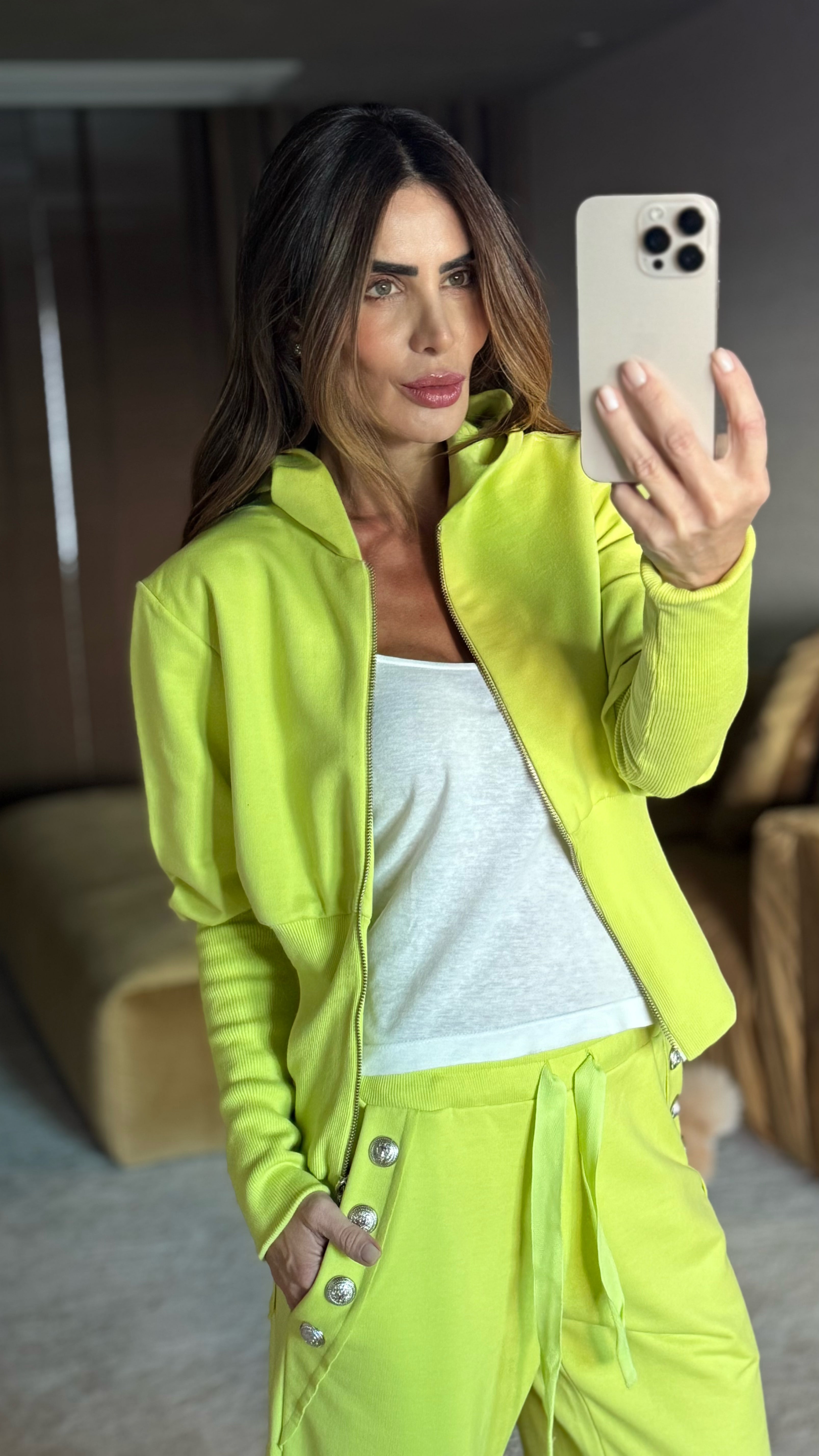 Conjunto Moletom Pantalona Com Detalhes Em Ribana