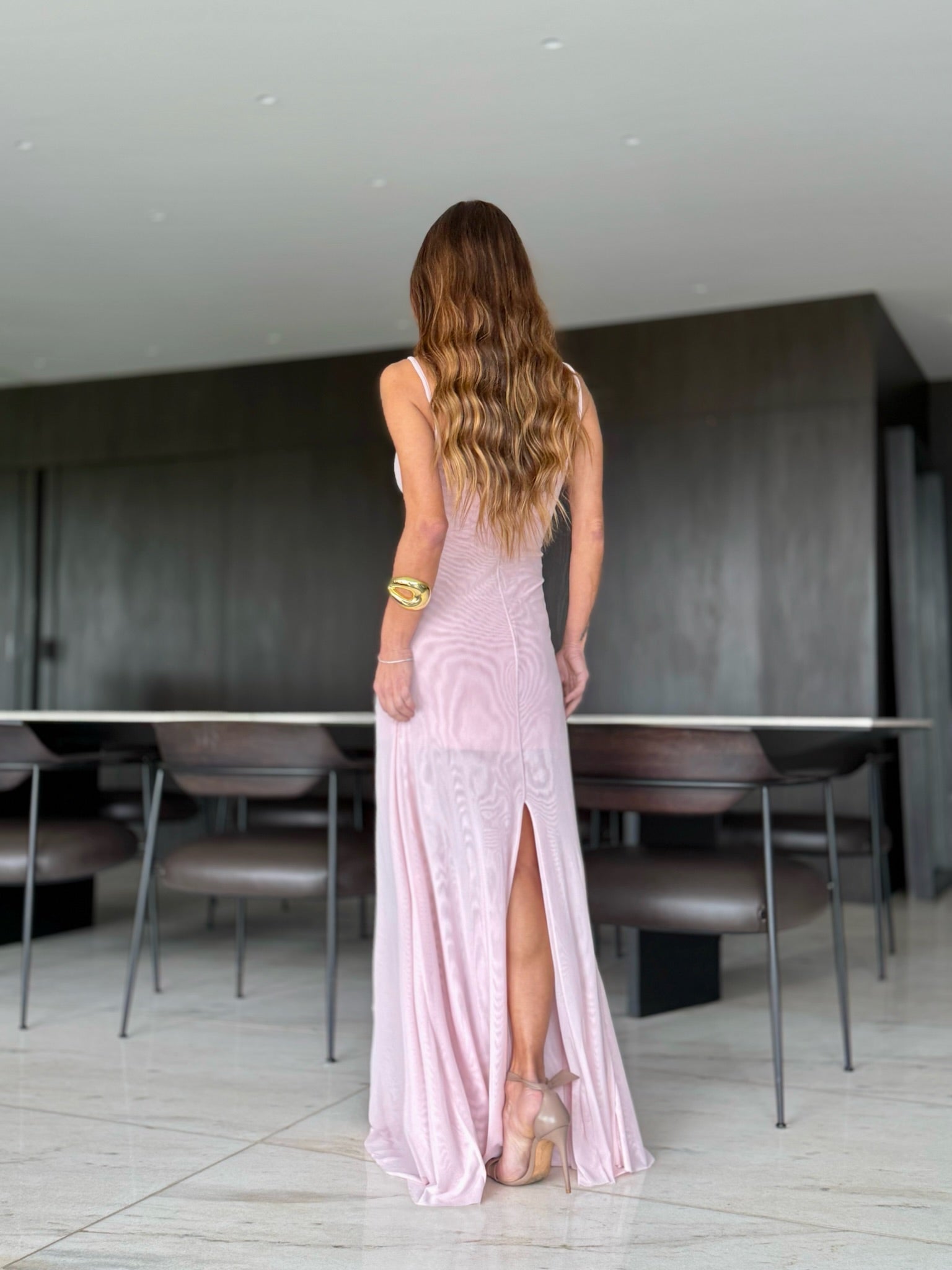 Vestido De Tule De Alcinha Franzido