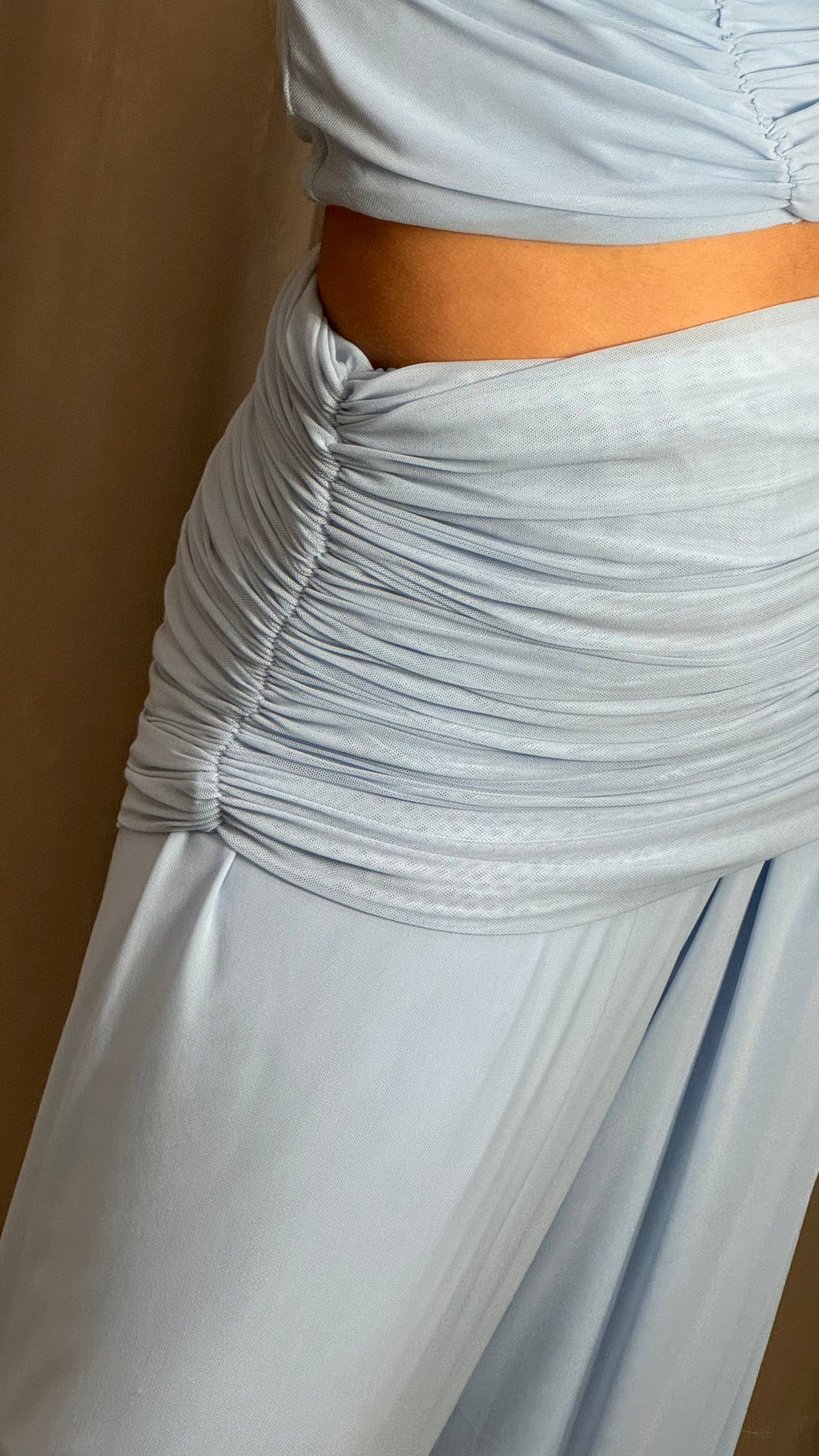 Conjunto Calça Top e Cardigan em Tule