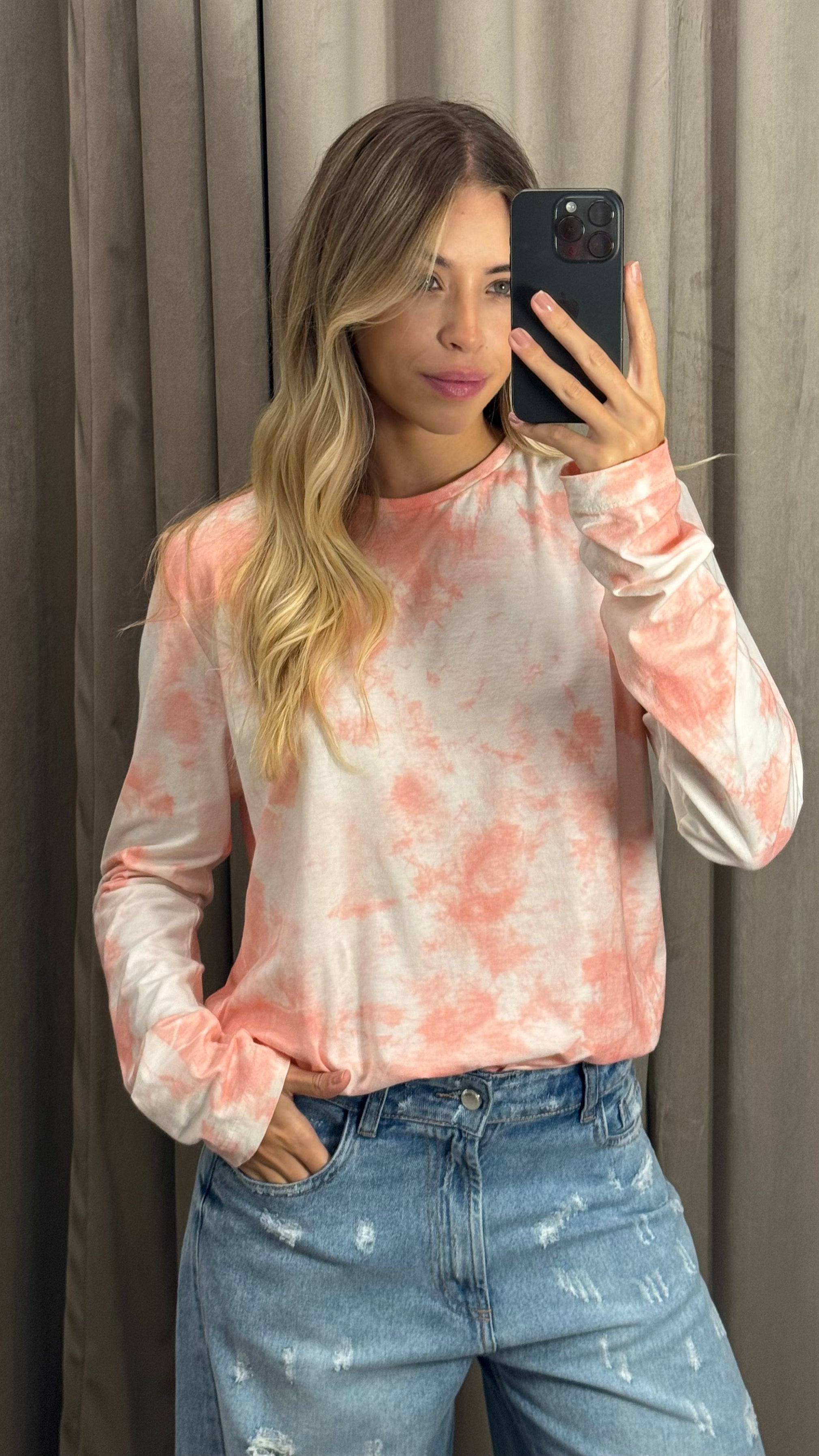 T-Shirt Manga Longa Tie Dye Hood Mood