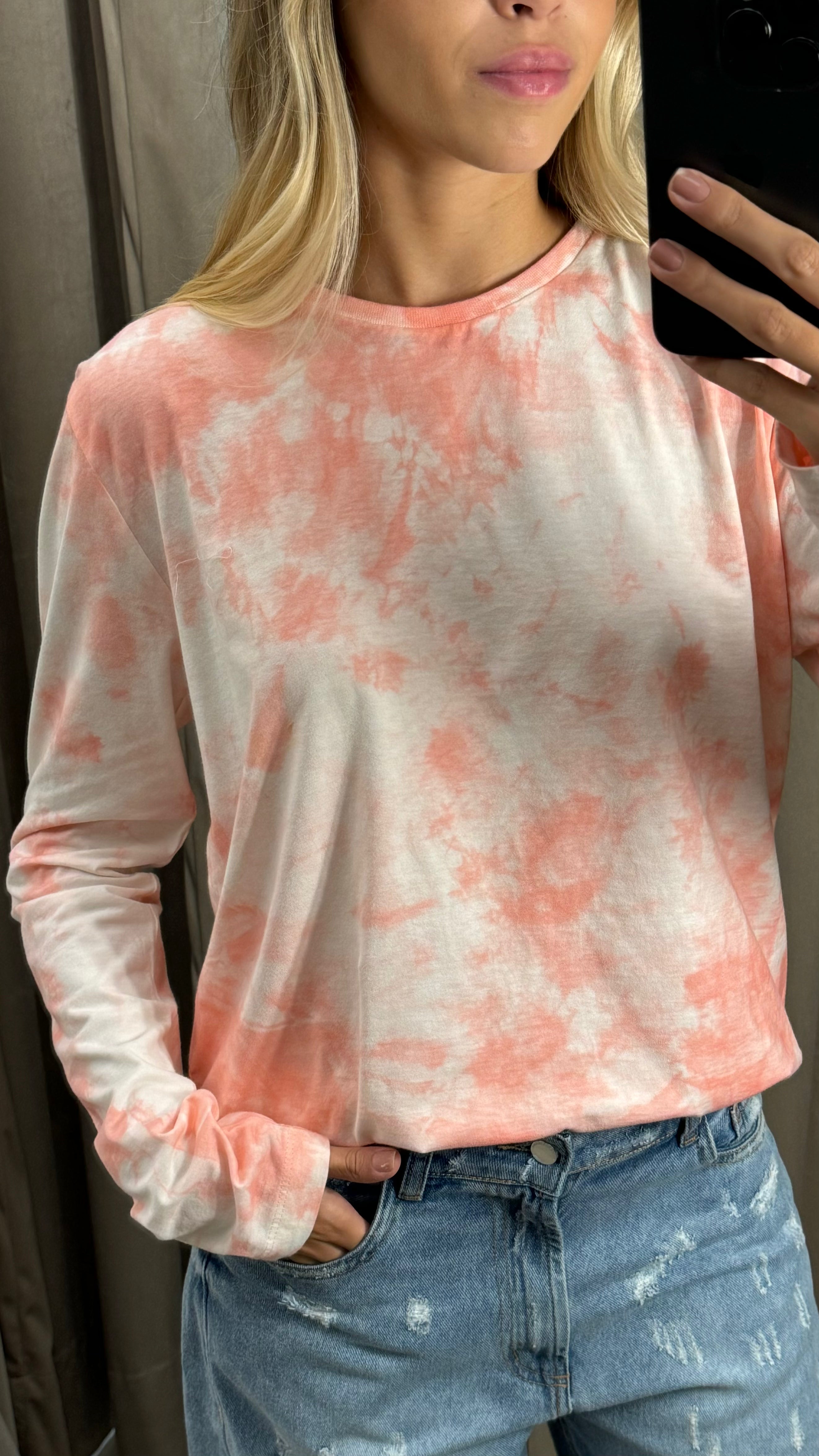 T-Shirt Manga Longa Tie Dye Hood Mood