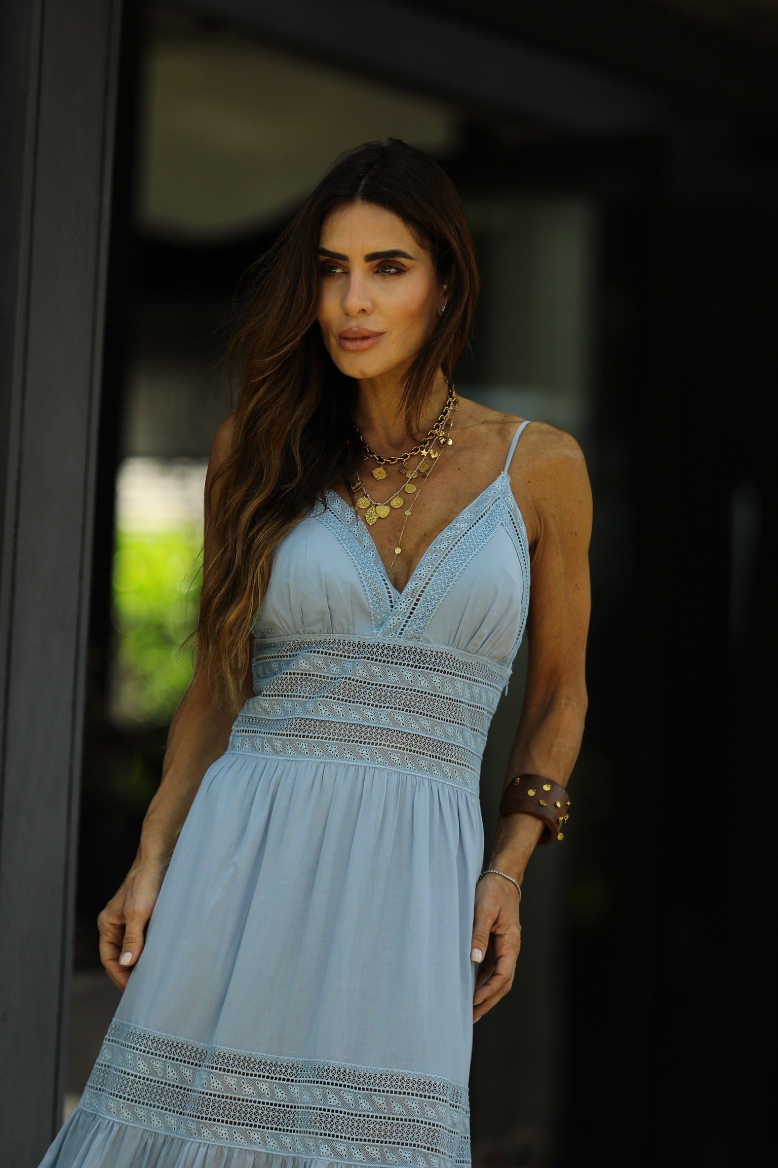 Vestido De Alcinha Em Cambraia De Algodao Com Entremeio Em Renda