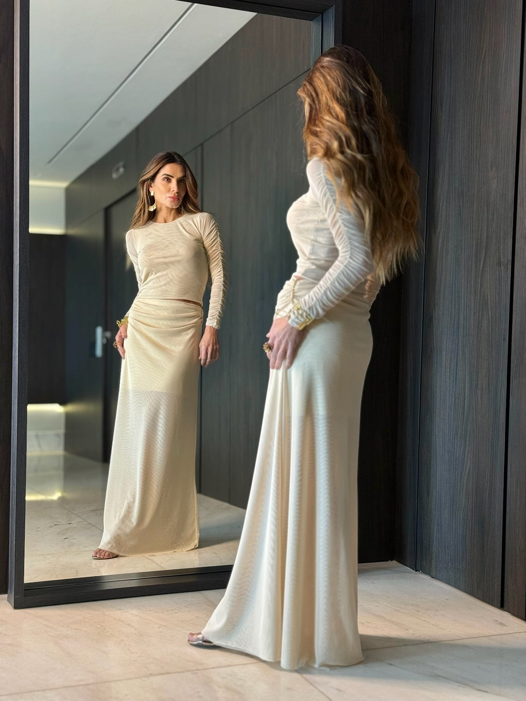 Conjunto Franzido De Tule