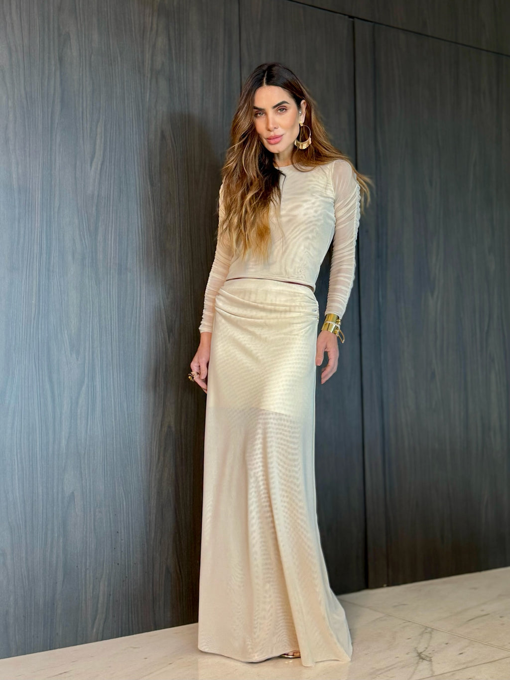 Conjunto Franzido De Tule