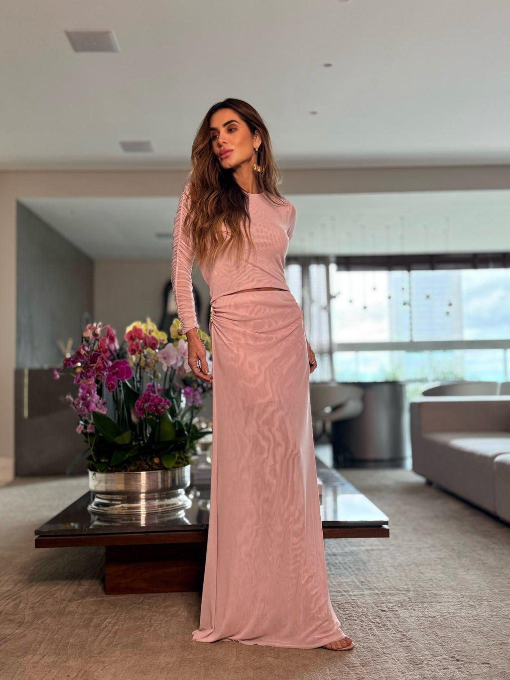 Conjunto Franzido De Tule