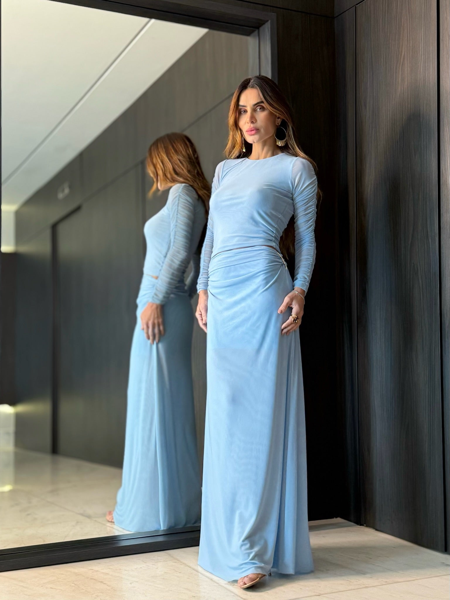 Conjunto Franzido De Tule