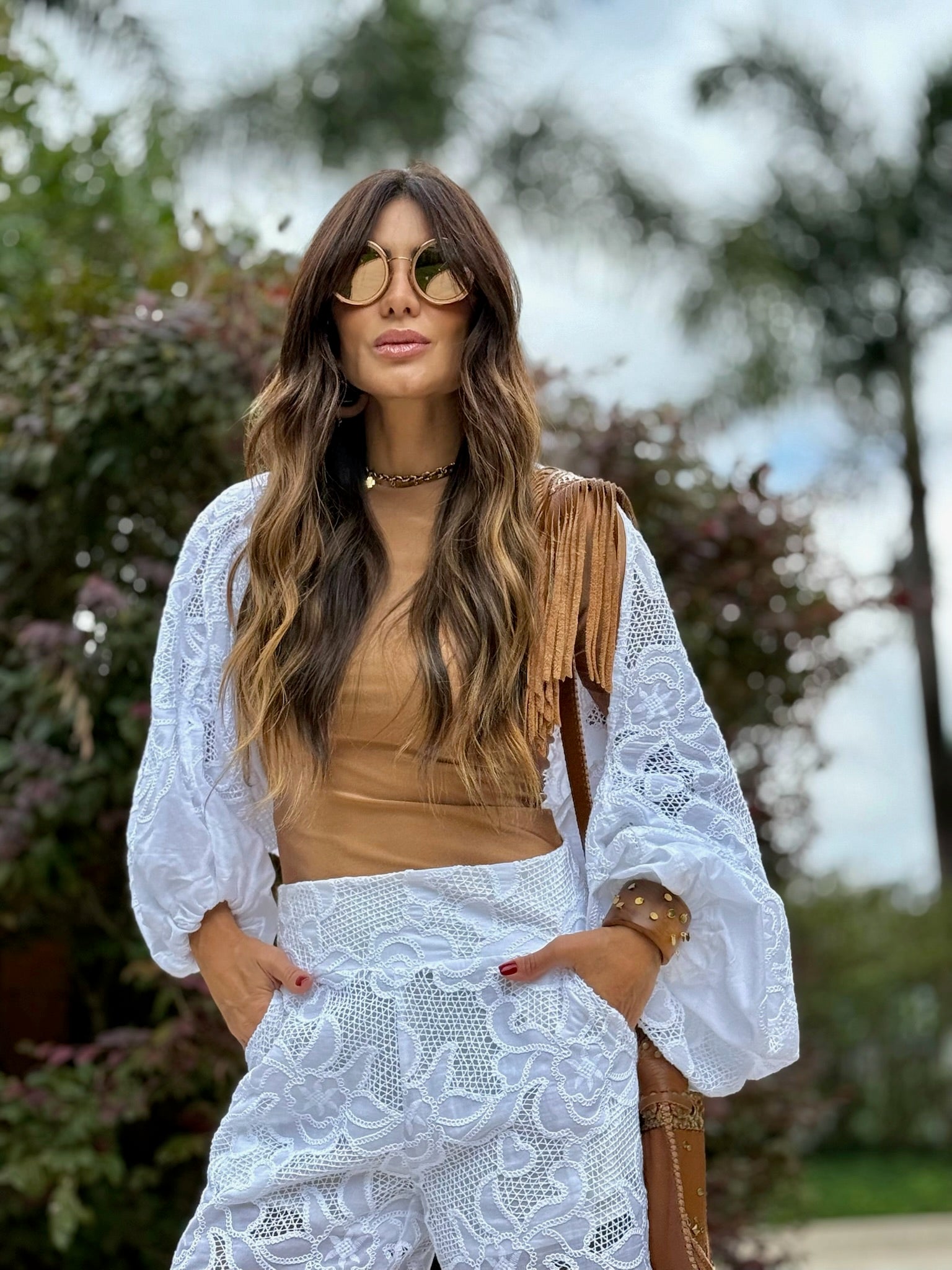 Calça Pantalona Laise Vazada