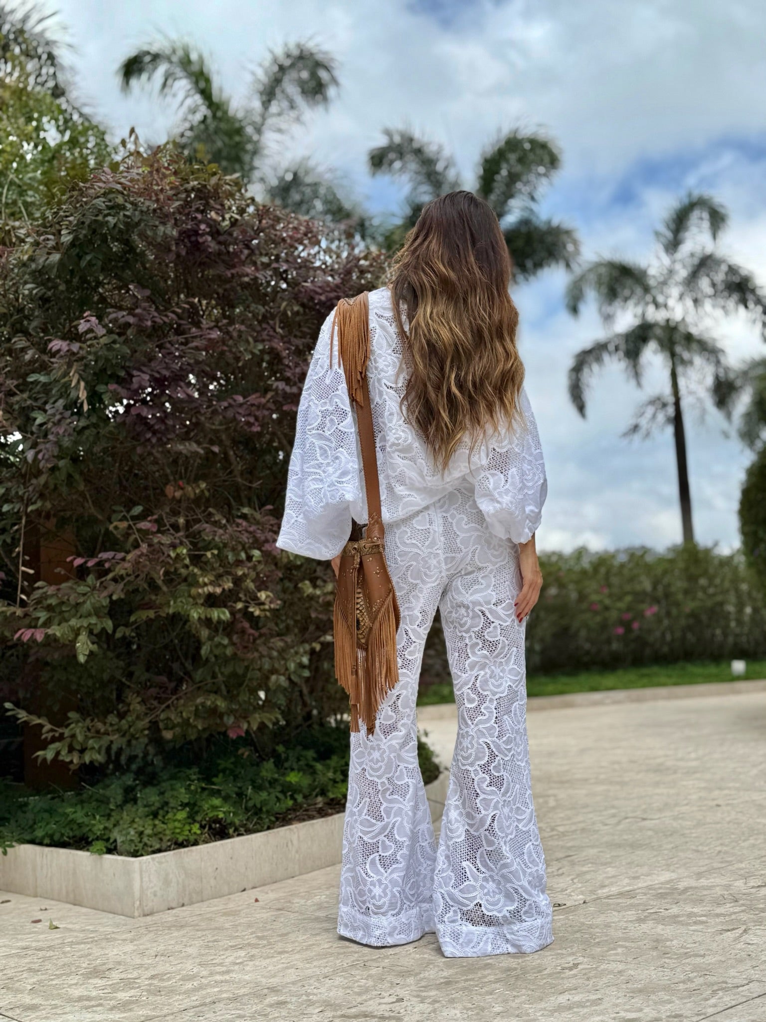 Calça Pantalona Laise Vazada