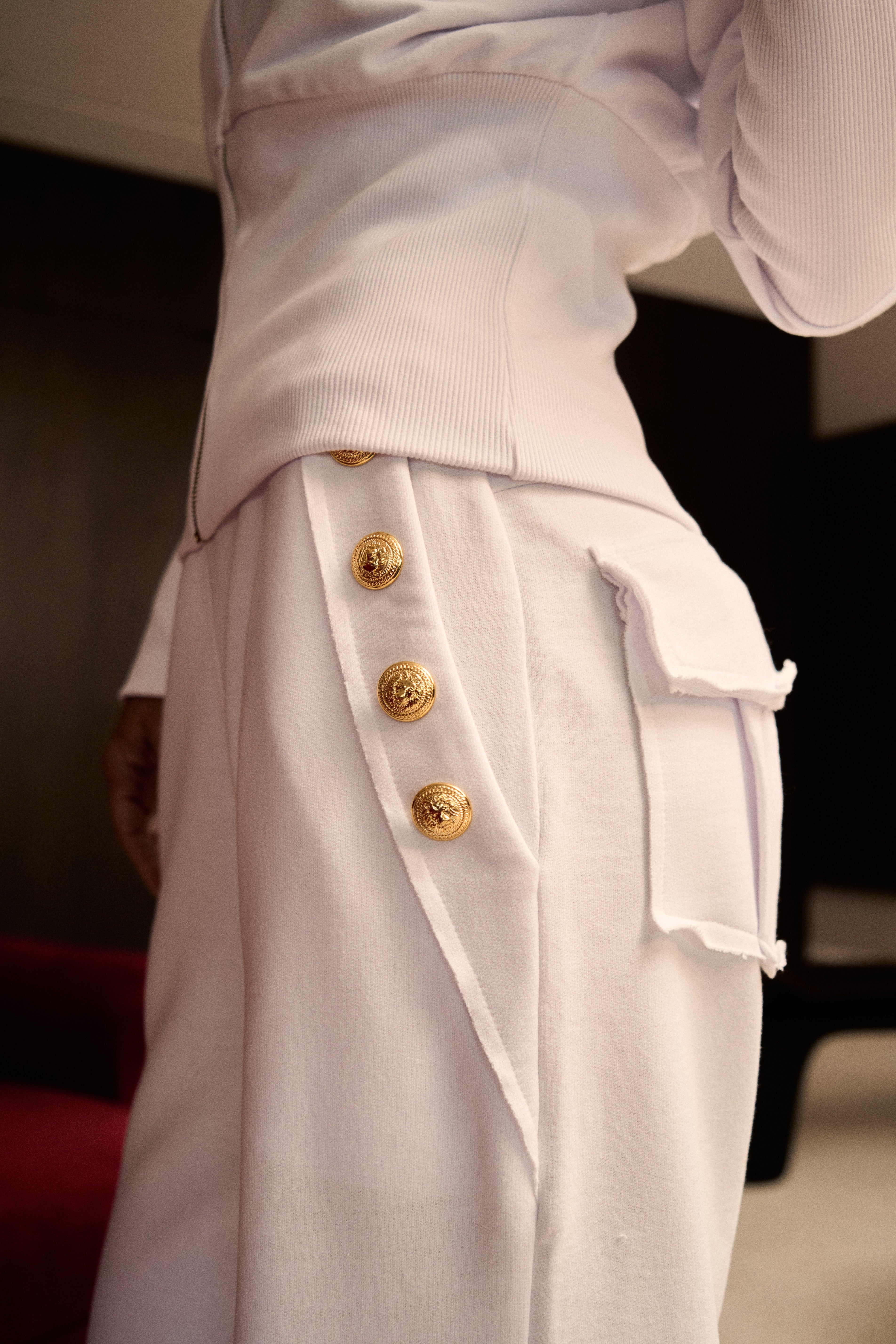 Conjunto Moletom Pantalona com Detalhes em Ribana
