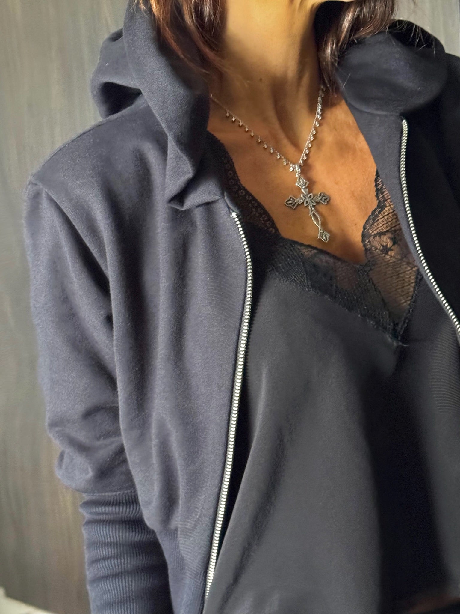 Conjunto Moletom Pantalona Com Detalhes Em Ribana