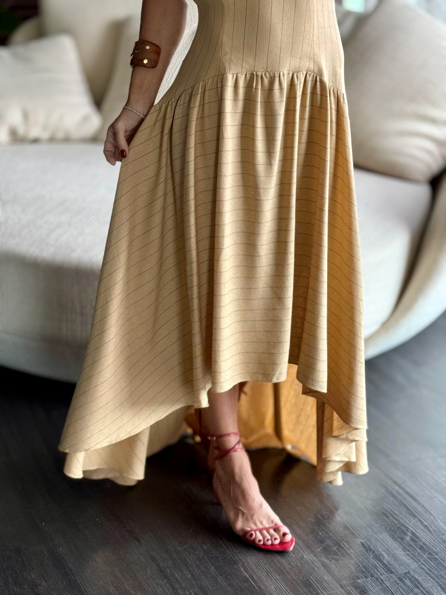 Vestido Mullet Risca De Giz