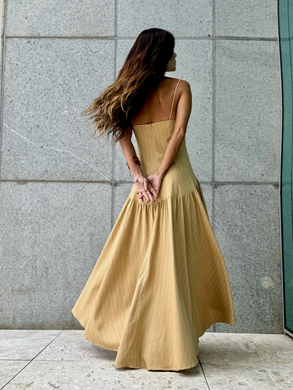 Vestido Mullet Risca De Giz