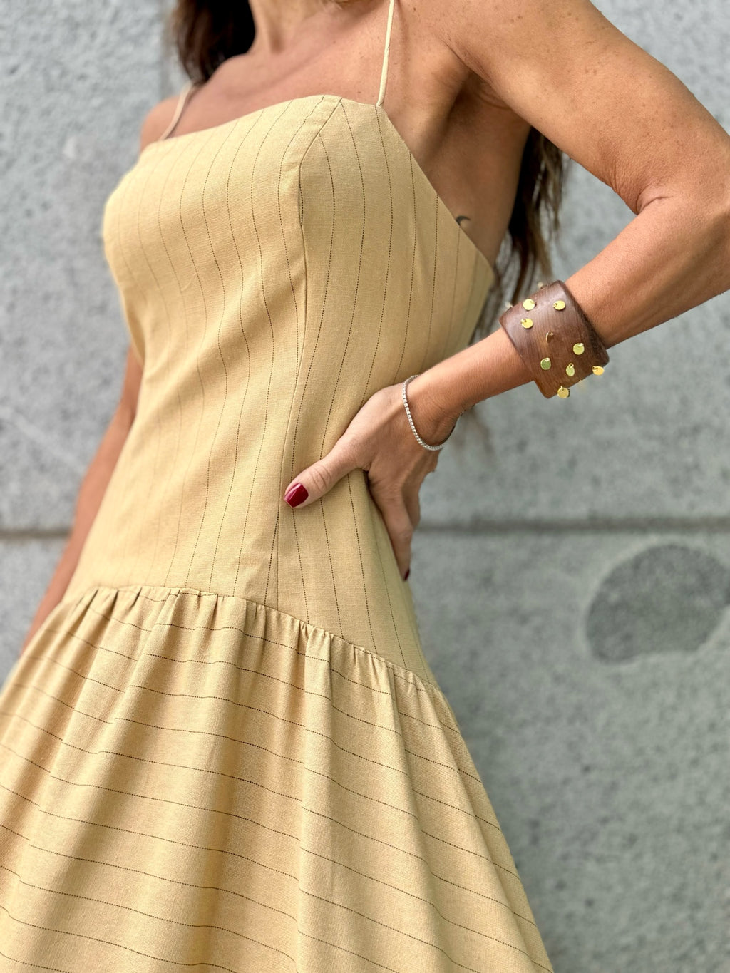 Vestido Mullet Risca De Giz