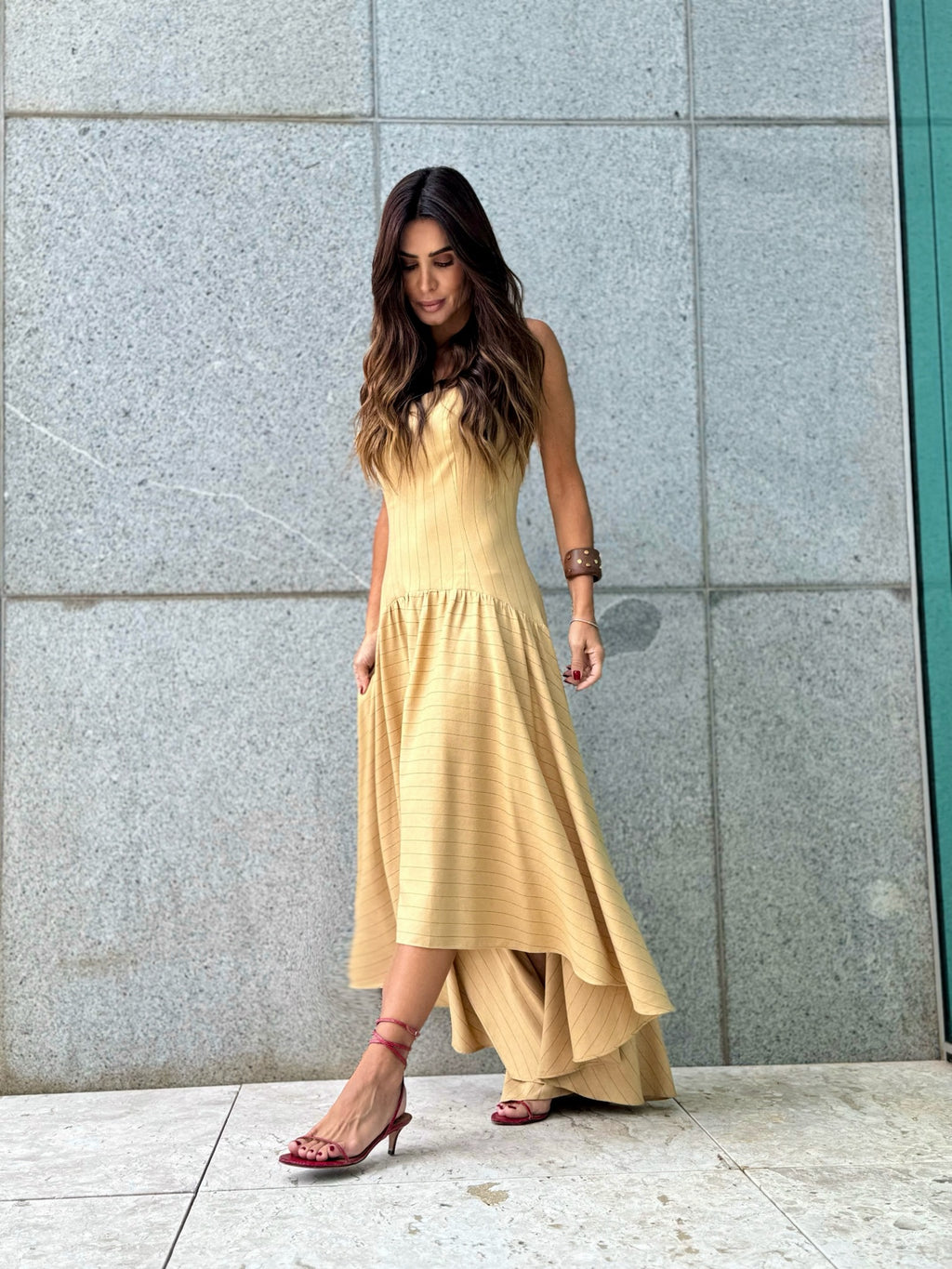 Vestido Mullet Risca De Giz