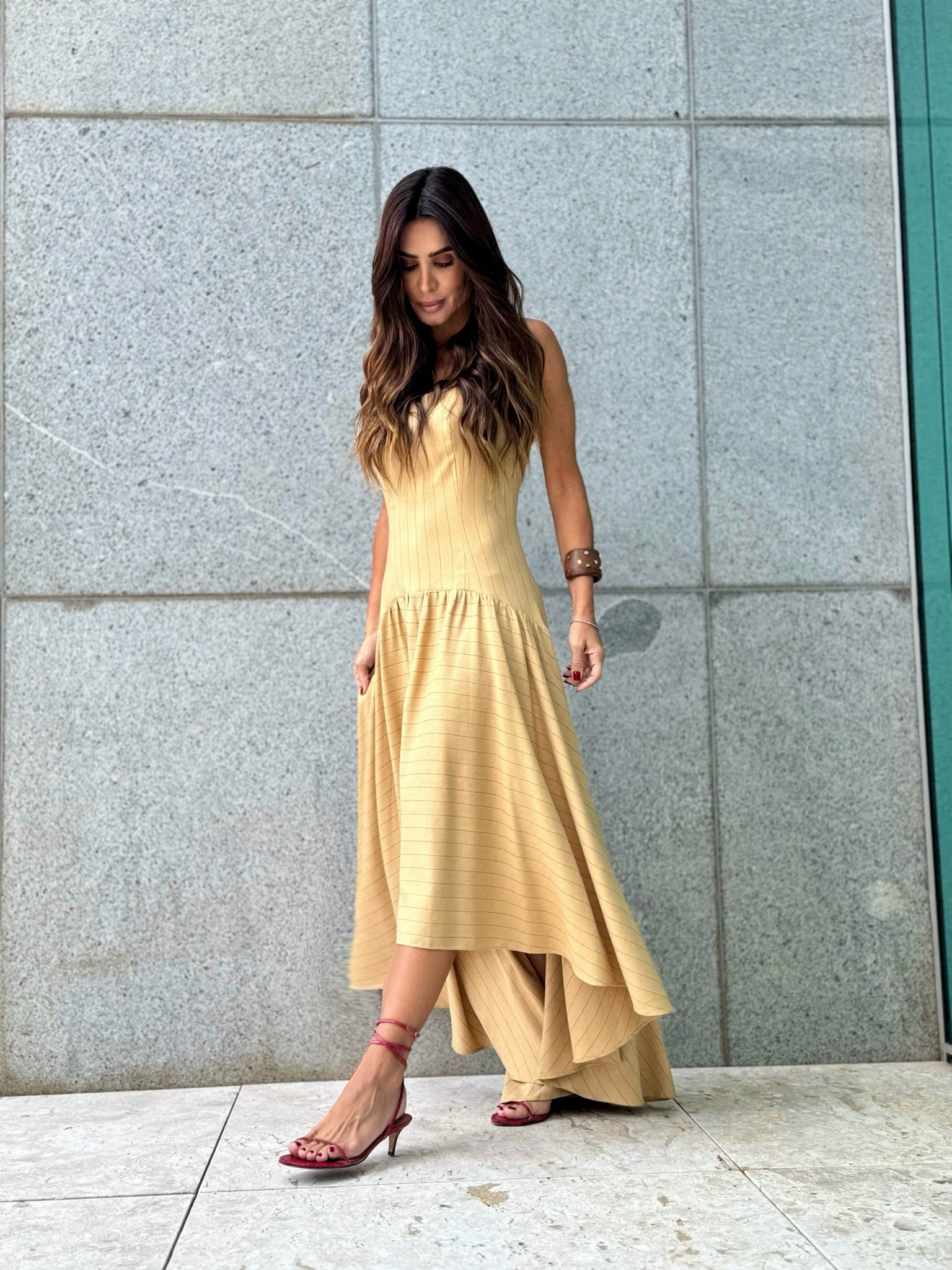 Vestido Mullet Risca De Giz