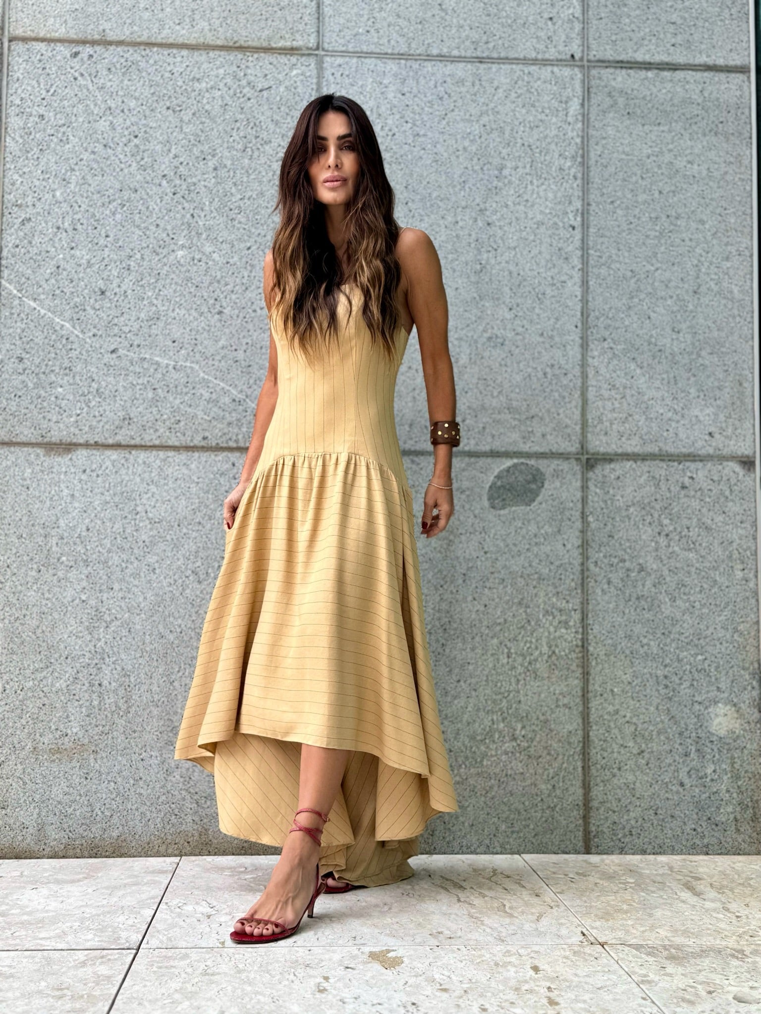 Vestido Mullet Risca De Giz