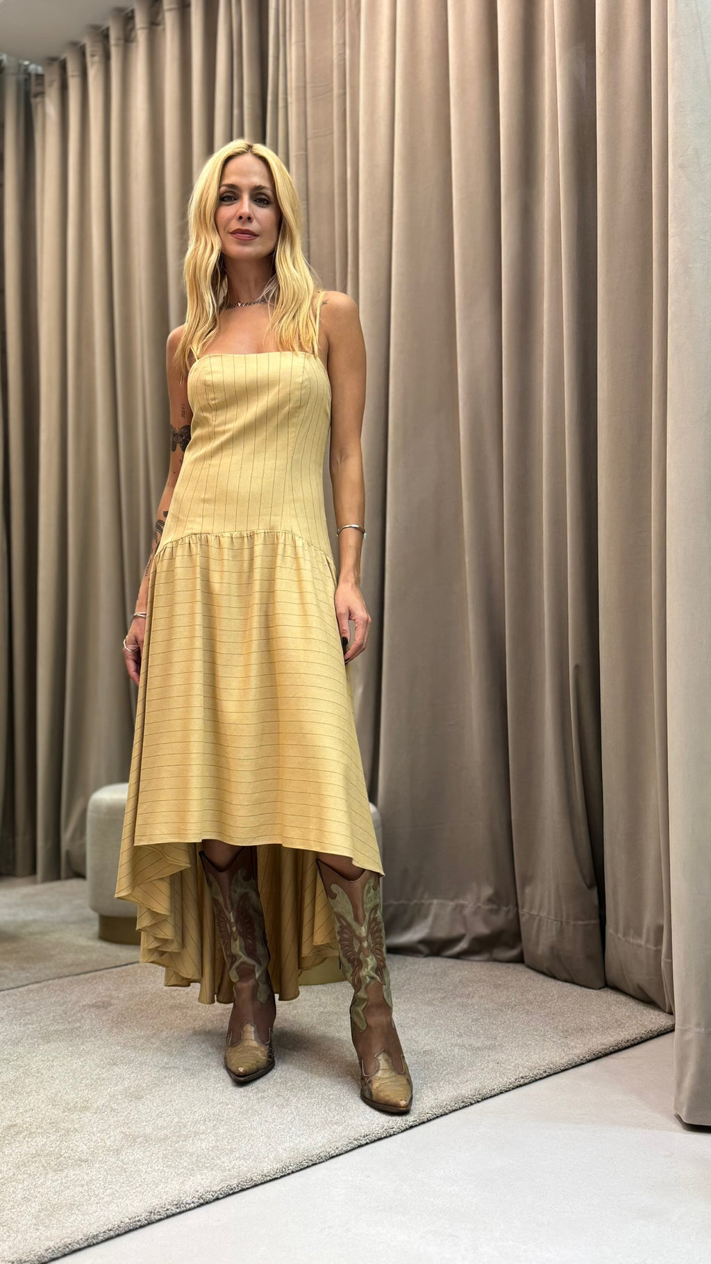 Vestido Mullet Risca De Giz