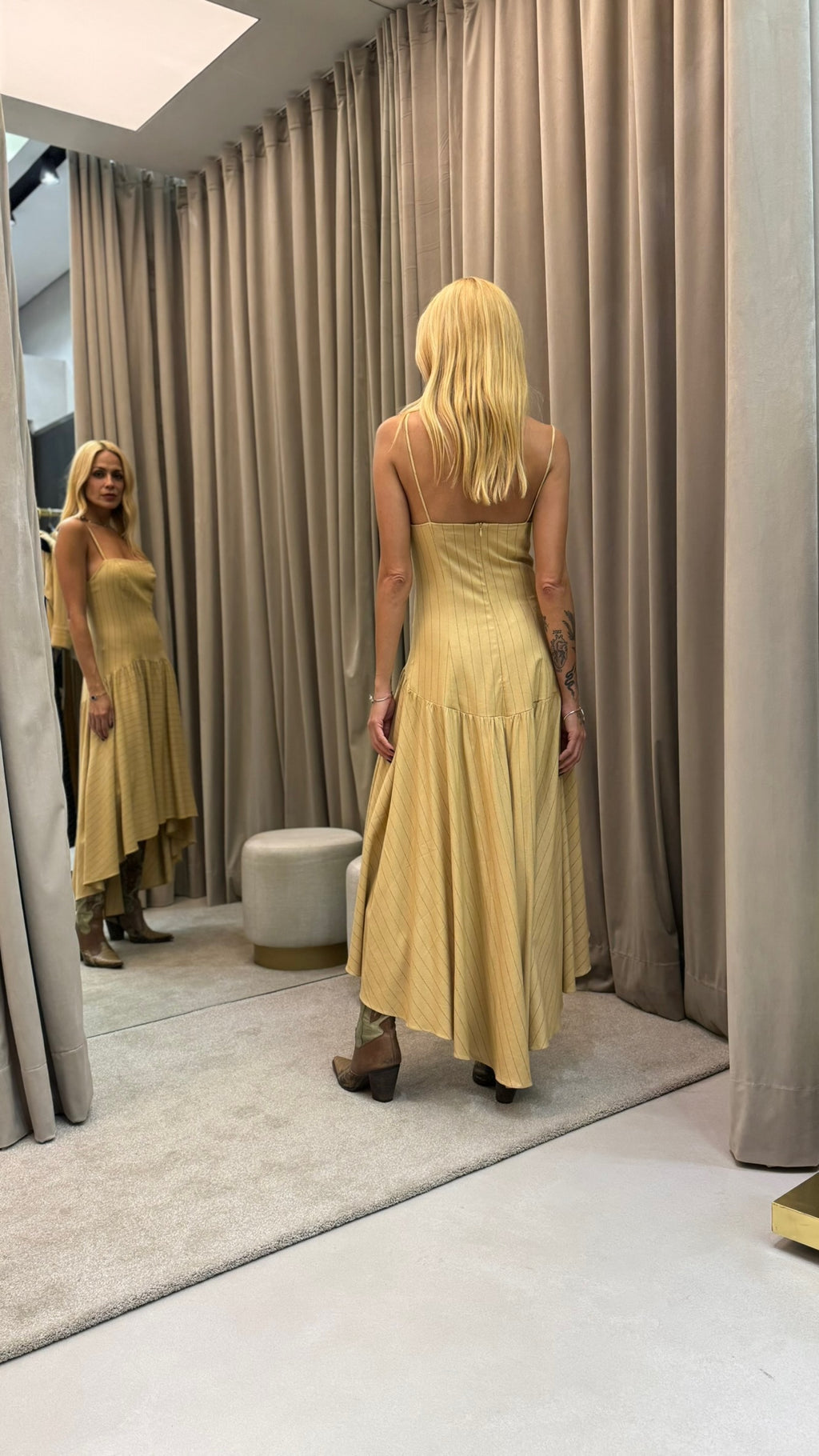 Vestido Mullet Risca De Giz