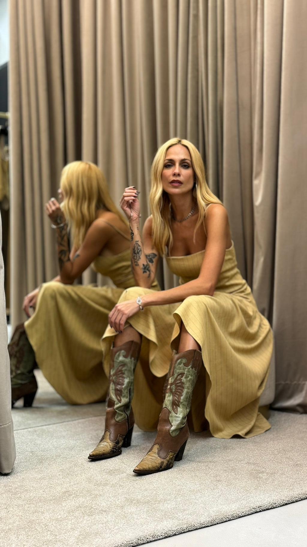 Vestido Mullet Risca De Giz