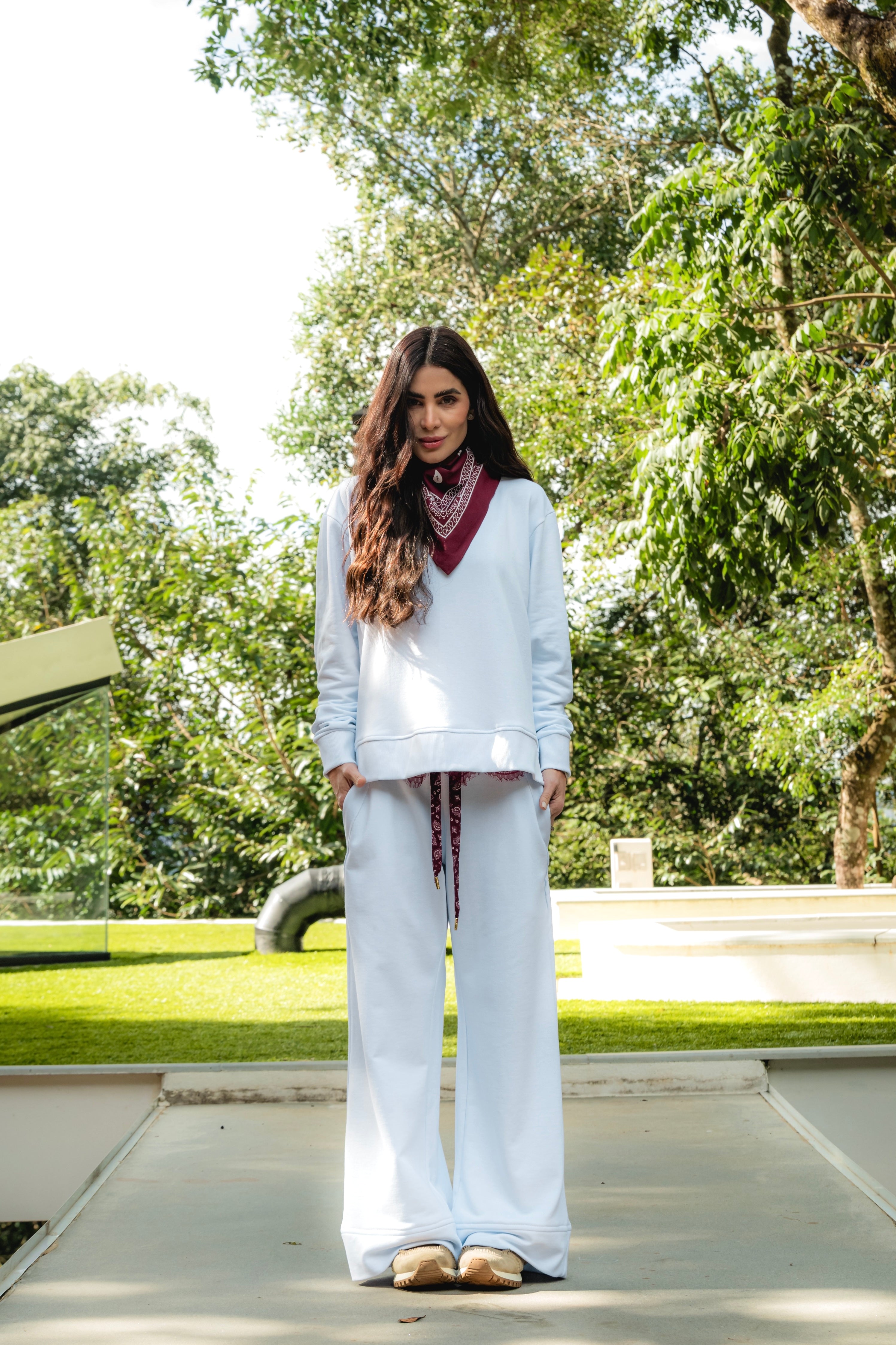 Conjunto Moletom Calça Pantalona com Bandana Avulsa