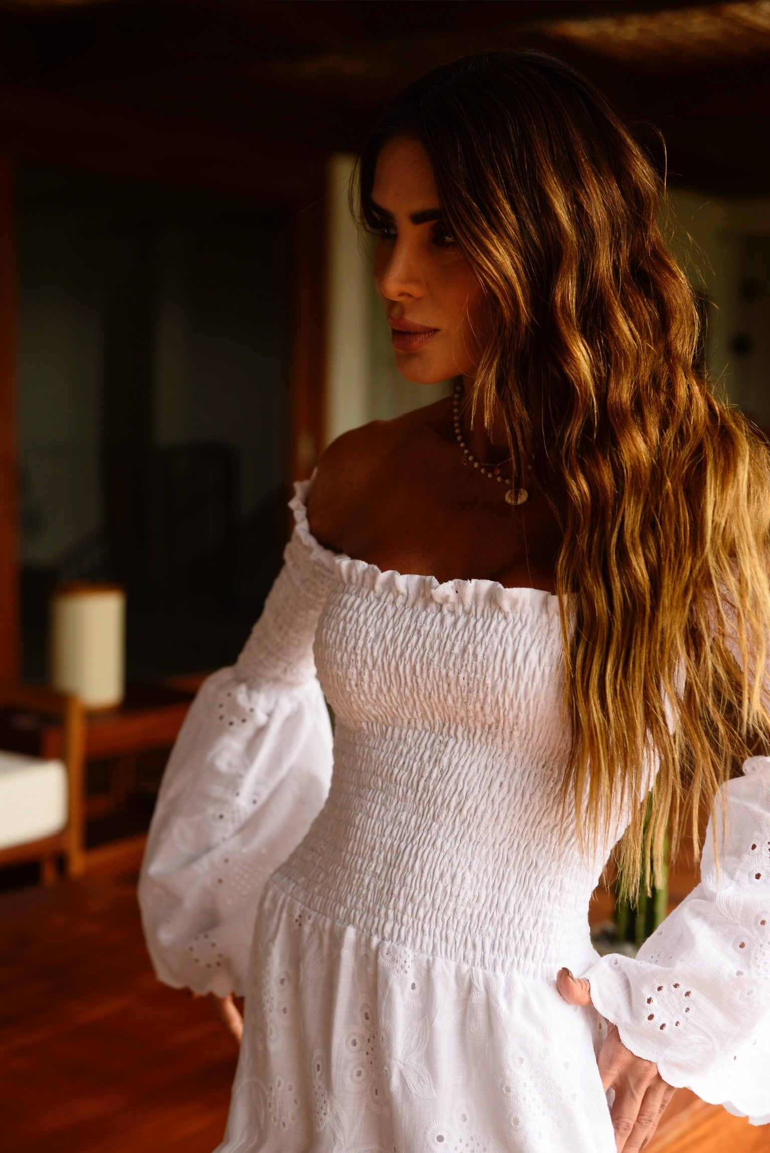 Vestido Laise Com Lastex Ombro A Ombro